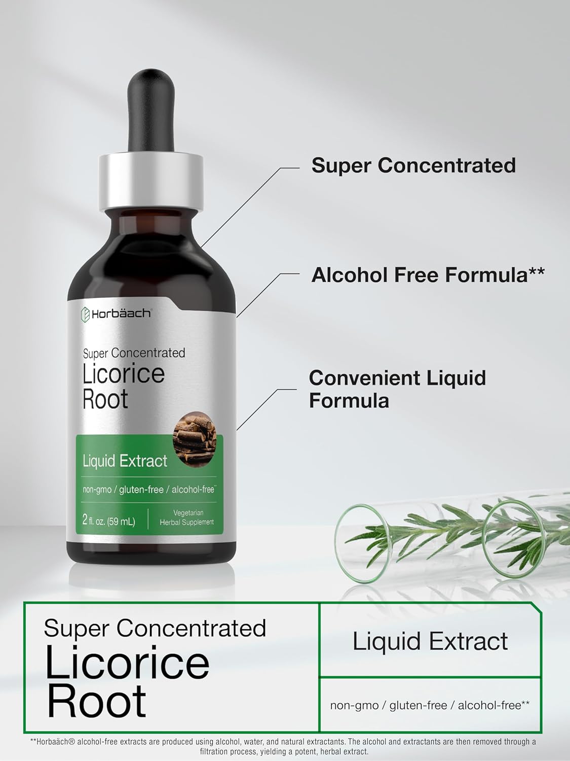 Extracto de Regaliz Horbäach | 2 fl oz | Sin Alcohol, Vegetariano