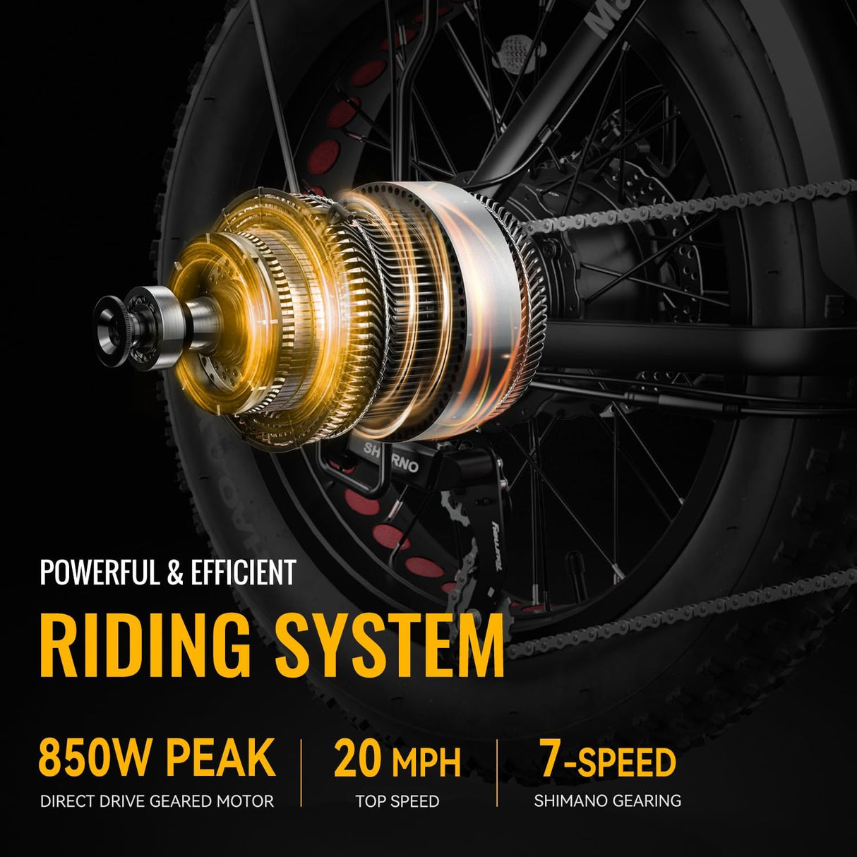 Bicicleta eléctrica Heybike Mars, 1000W, 50 millas, 20 x 4.0