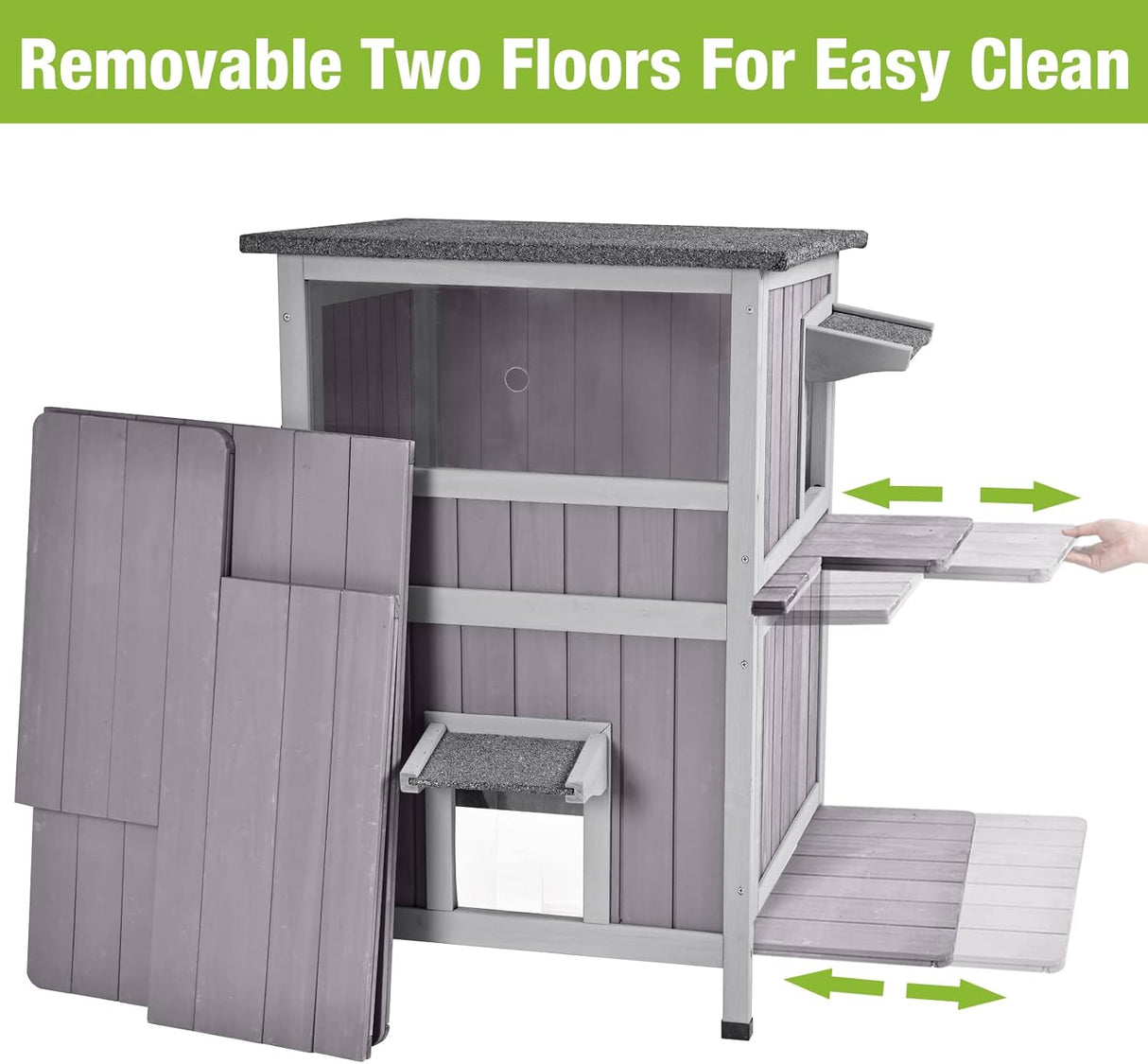 Casa para gatos GUTINNEEN refugio exterior impermeable modelo