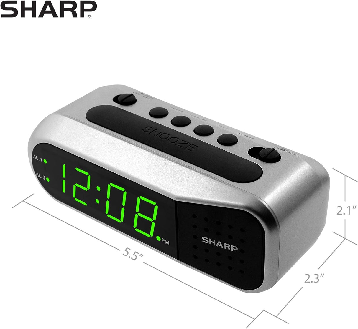 Reloj Despertador Digital con Alarma Ascendente y Doble Alarma