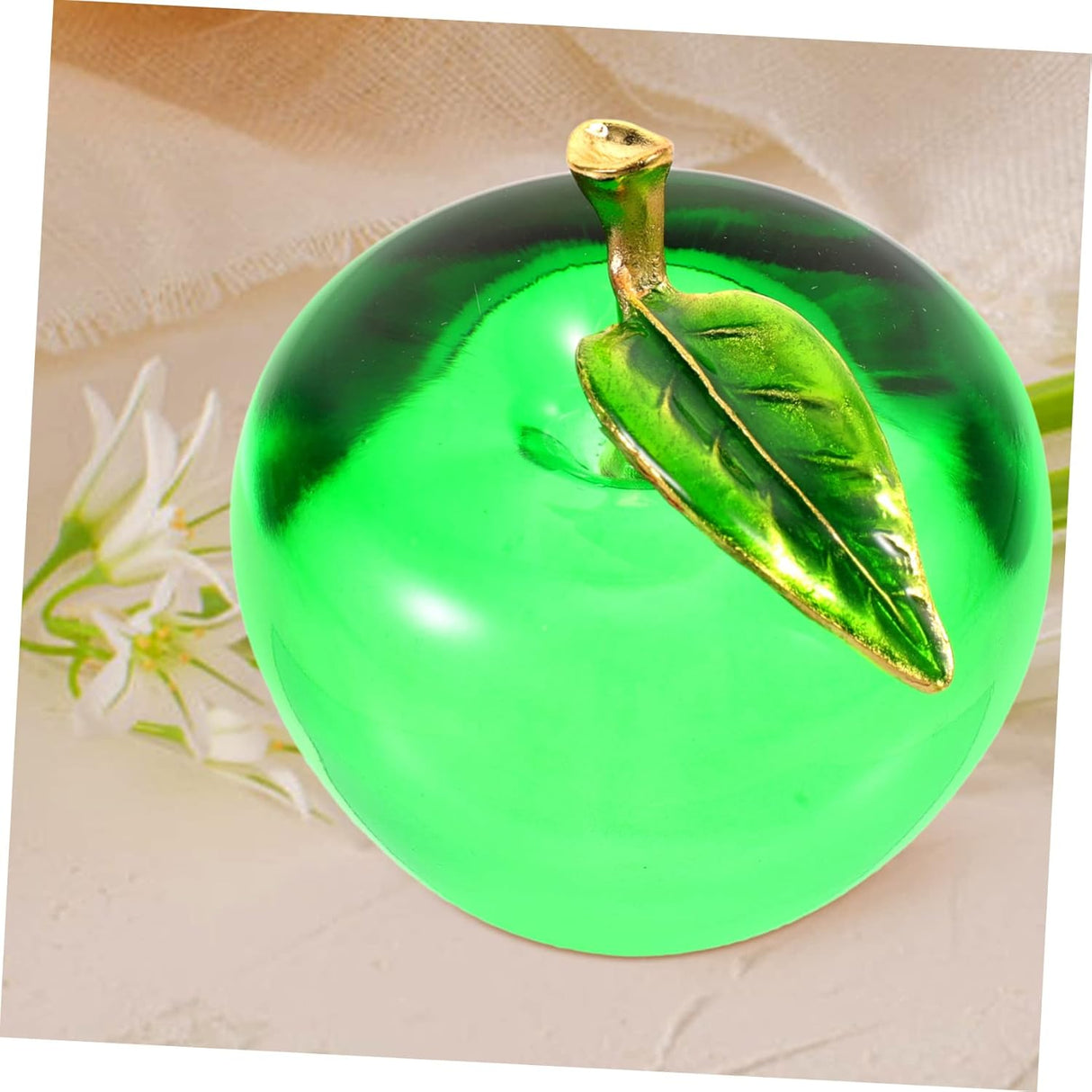 Adorno de Manzana de Cristal PRETYZOOM, Decoración Navideña