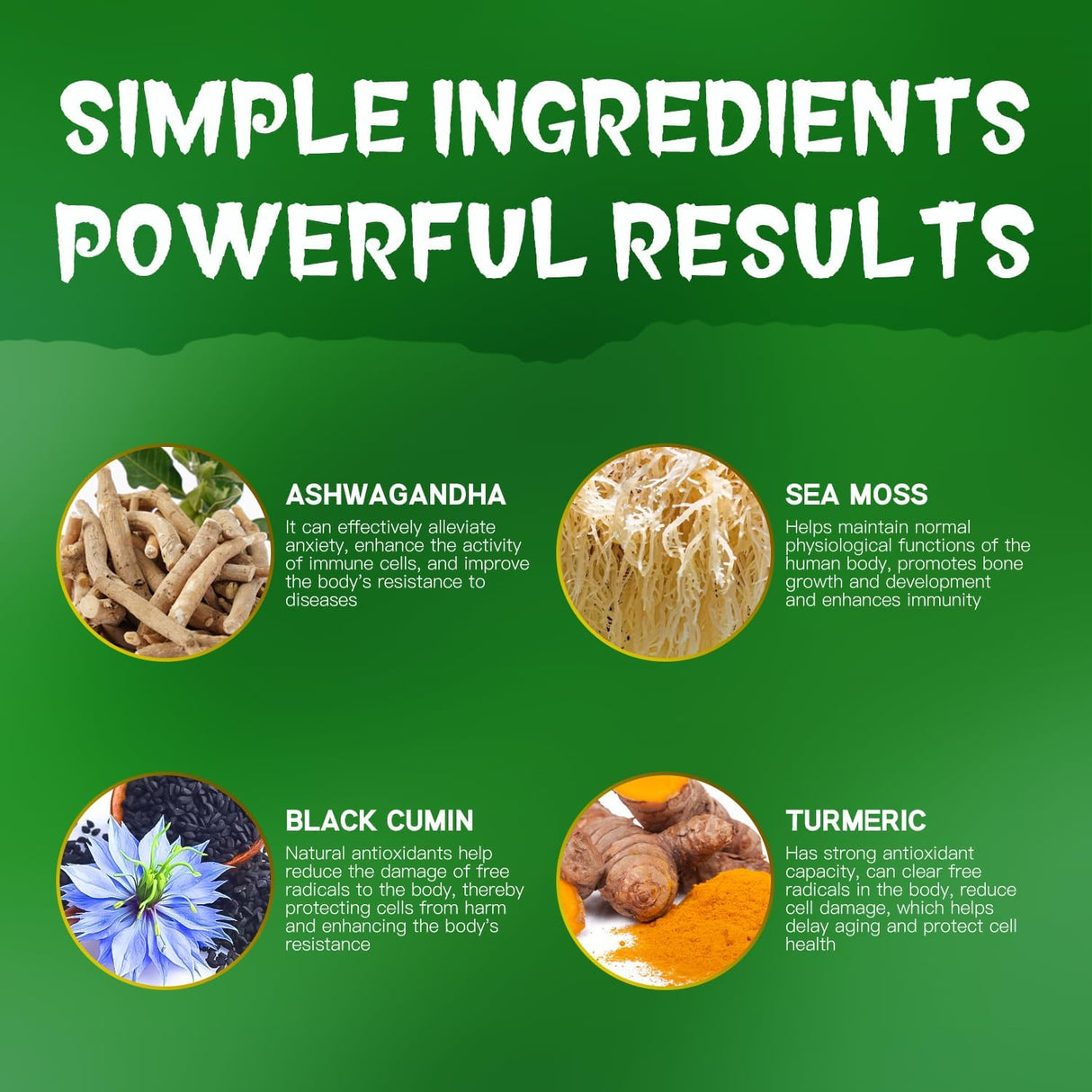 Gomitas Ashwagandha 10 en 1 para Estrés e Inmunidad - 60u