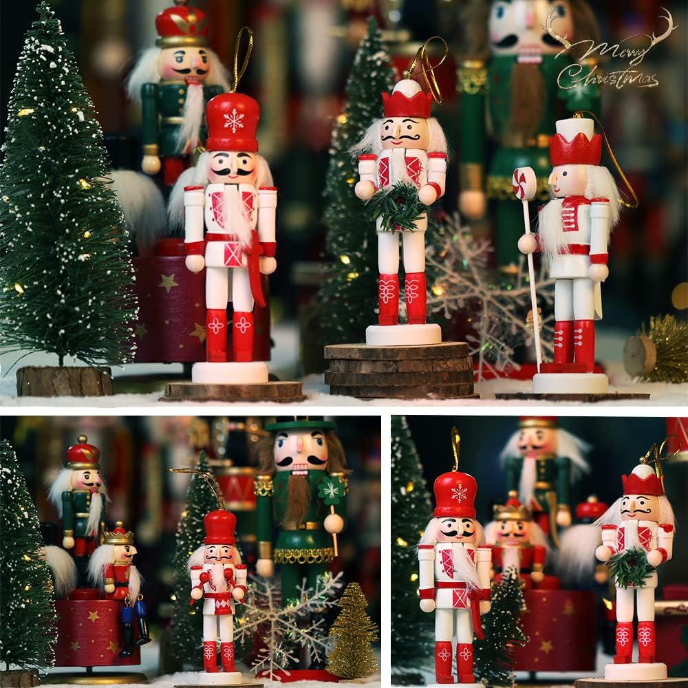 Conjunto de 5 Adornos de Cascanueces Jolik, Decoración Navideña