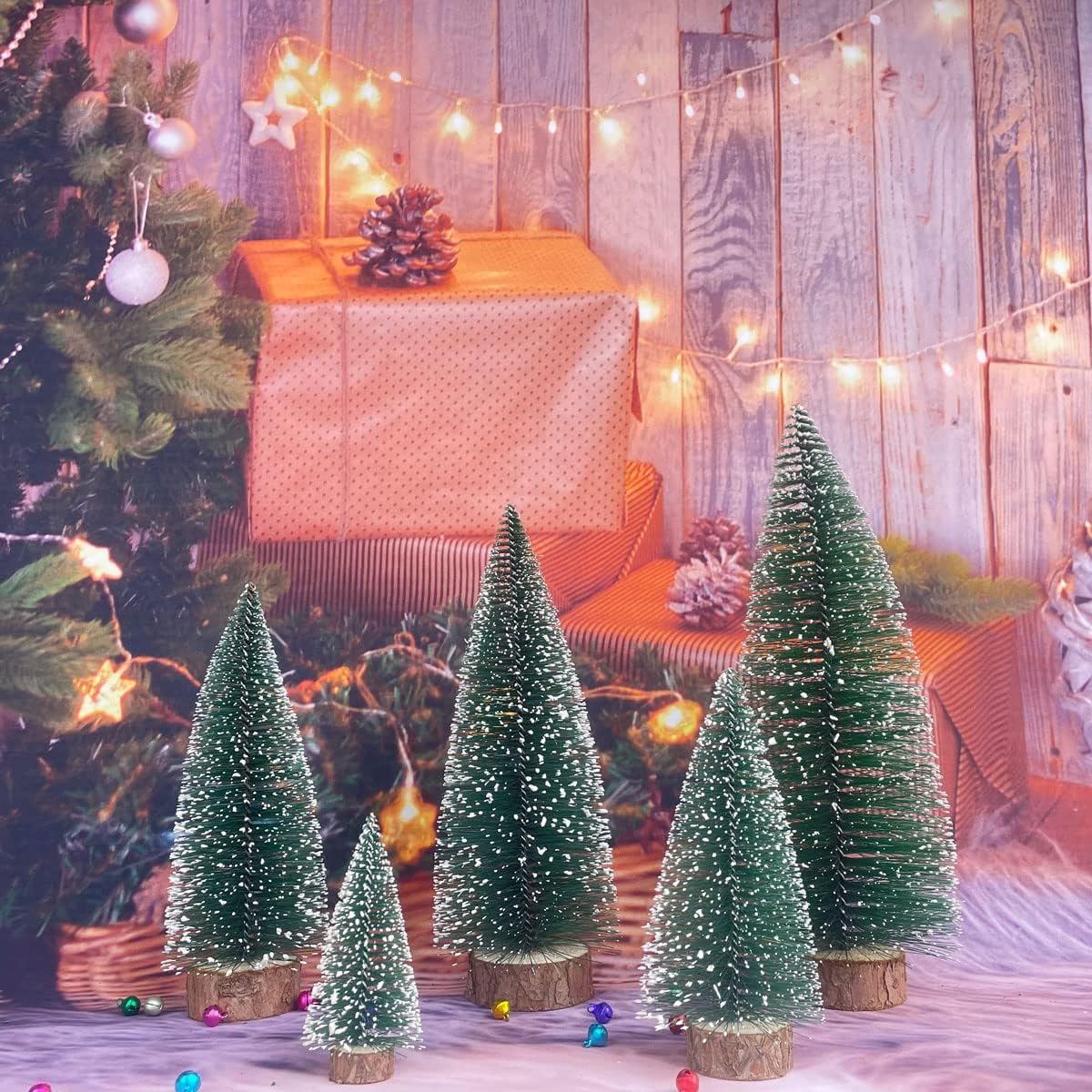 5pcs Árboles de Navidad Mini Decoración - Botella Cepillo 4-12 in