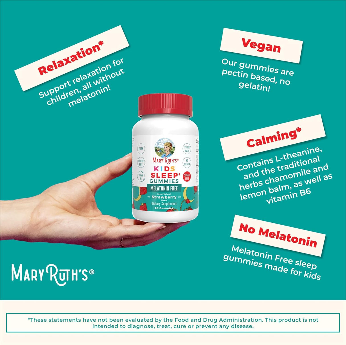 MaryRuth Organics Gomitas de apoyo para dormir para niños