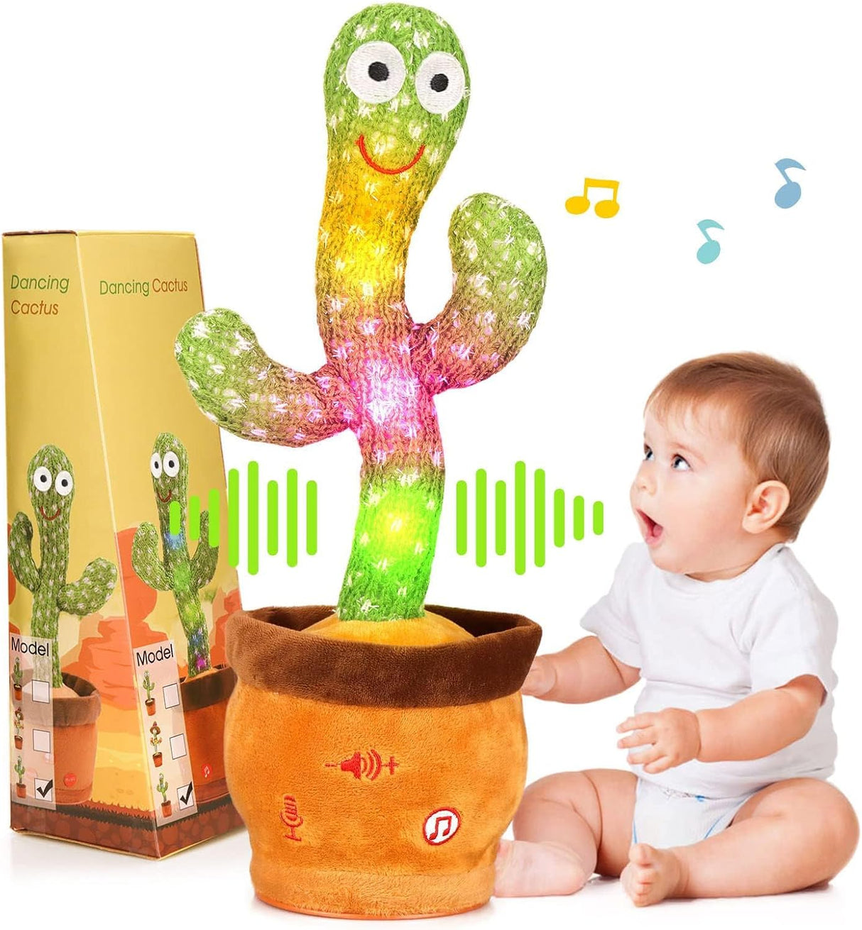 Cactus Bailarín Repetidor, Juguete Infantil, Sonidos y Música