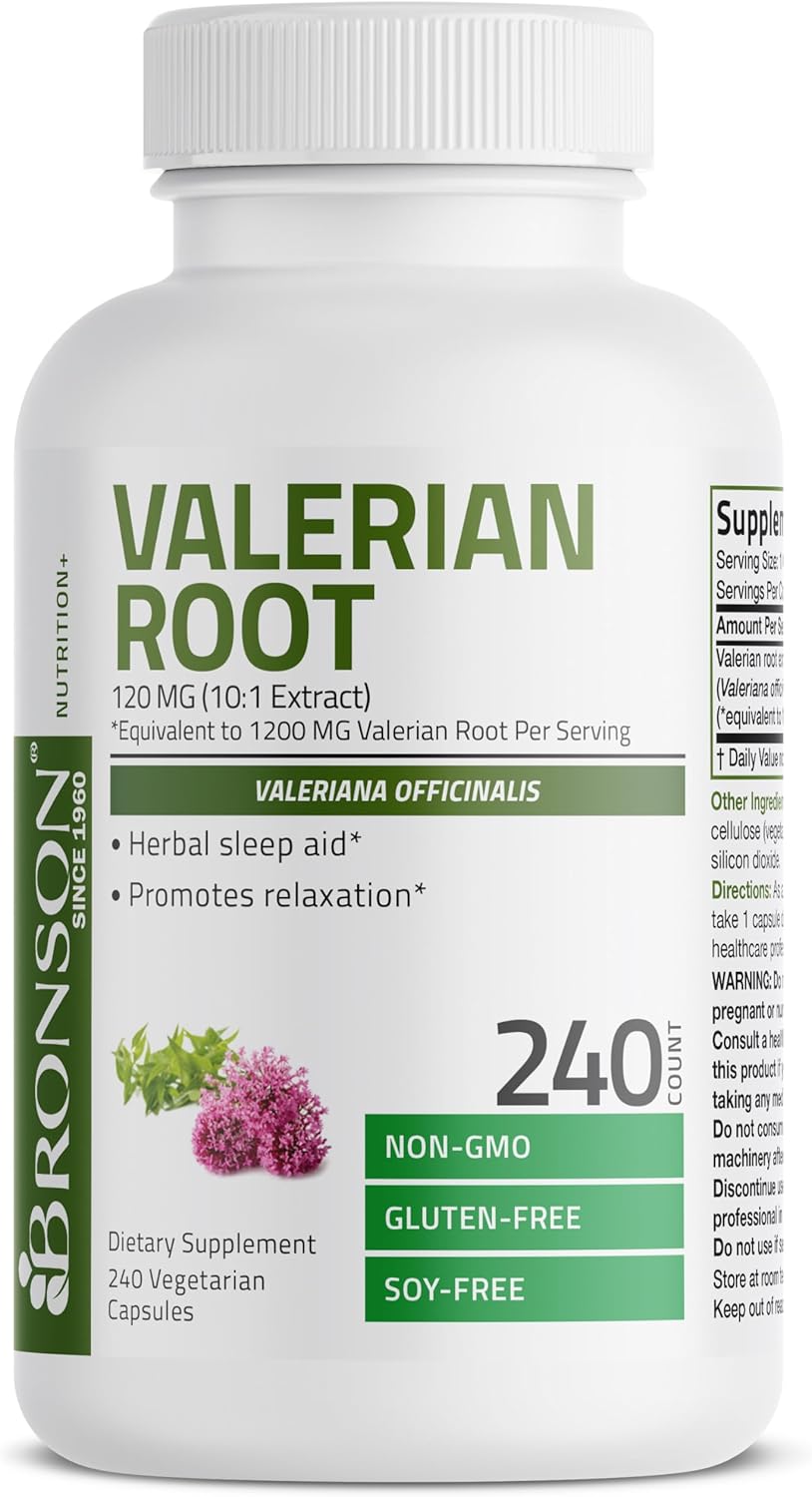 Suplemento de raíz de valeriana Promueve la relajación 240 u