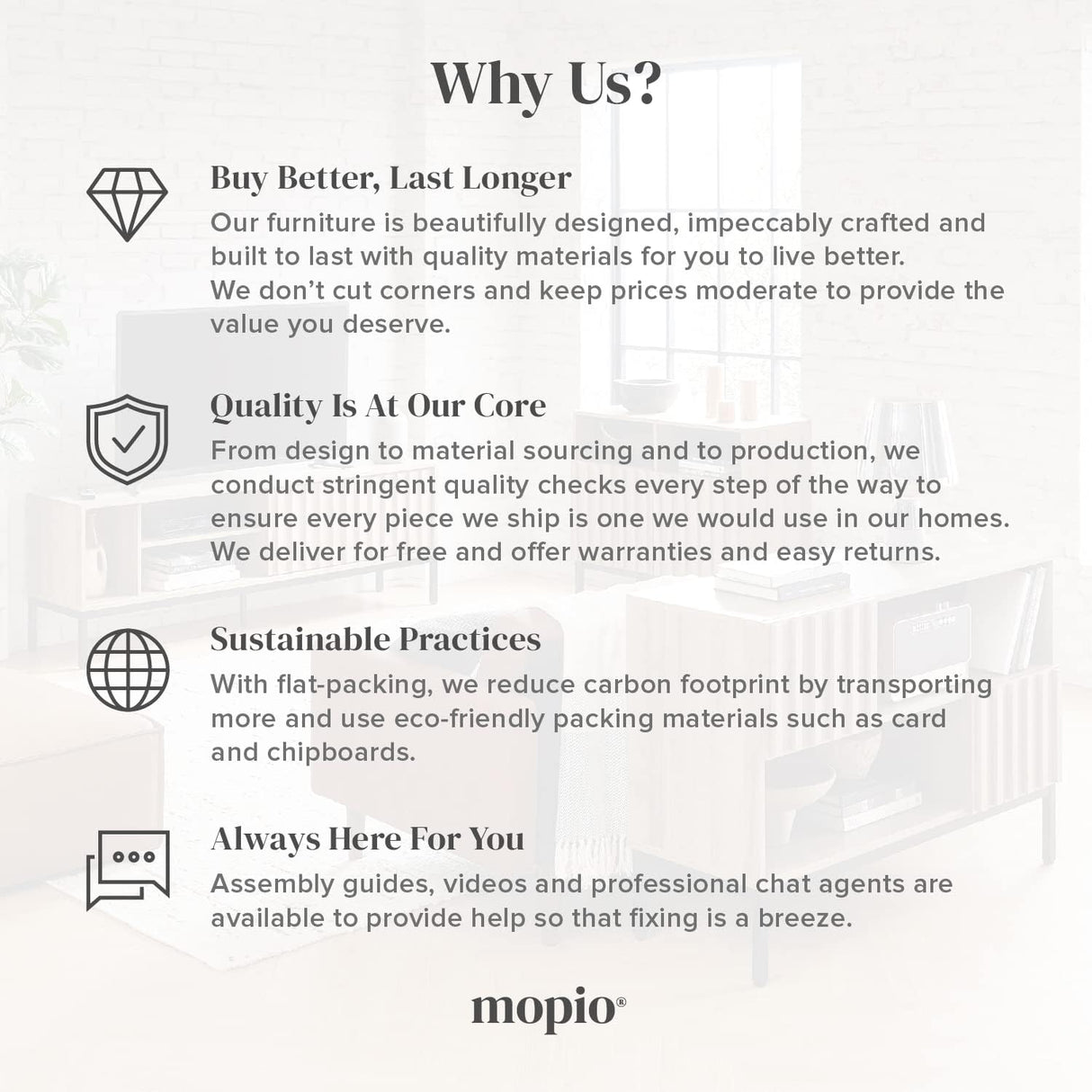 Mopio Soporte para TV, moderno, 59 para TVs de 55-65