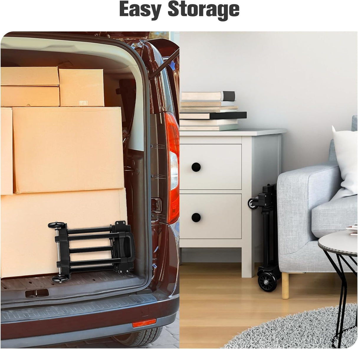 Carretilla Plegable KEDSUM, Carga 290 lbs, Uso Pesado, Modelo 2023