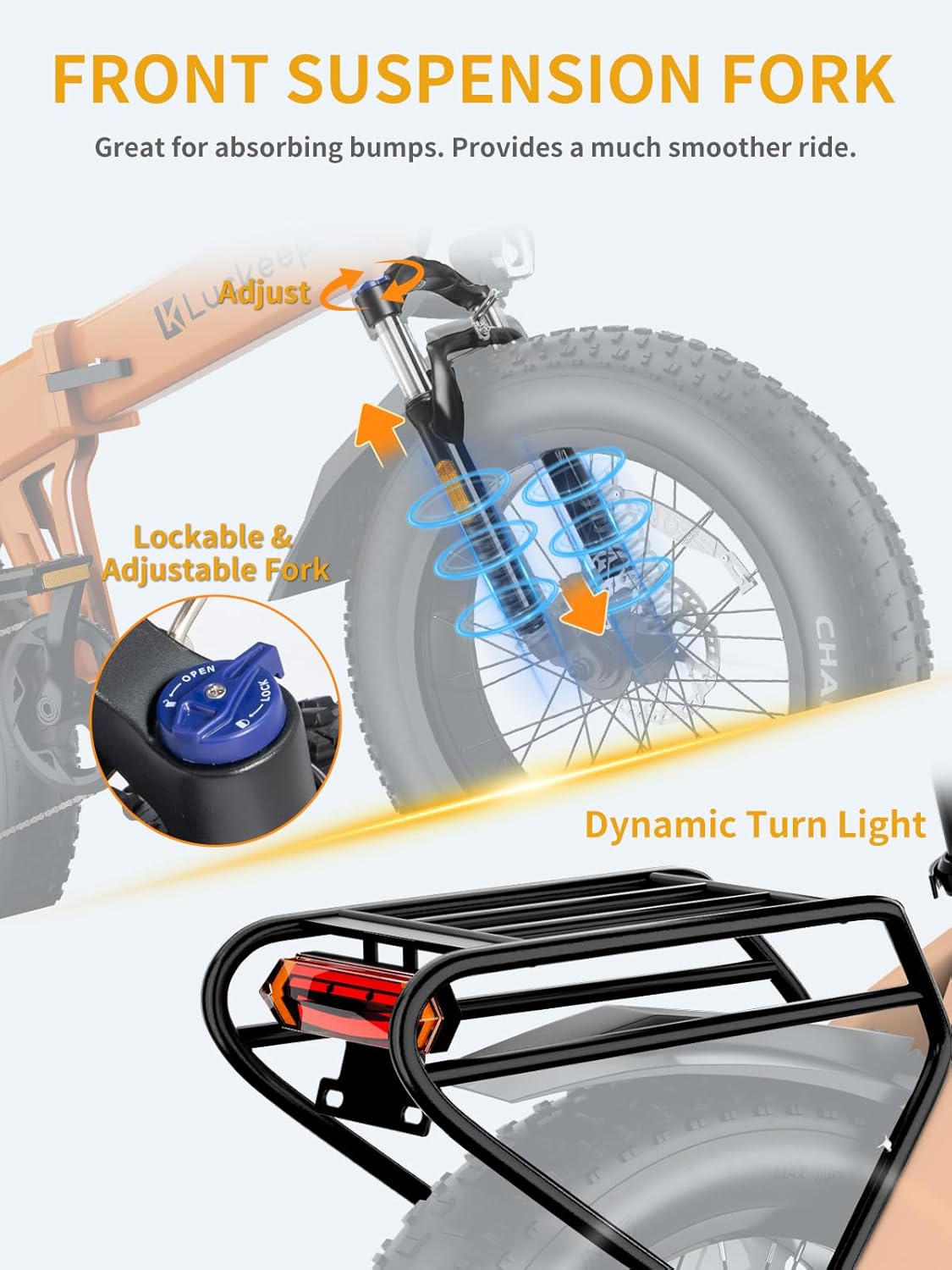 Bicicleta eléctrica BAFANG 1200W, 60 millas, plegable, 20