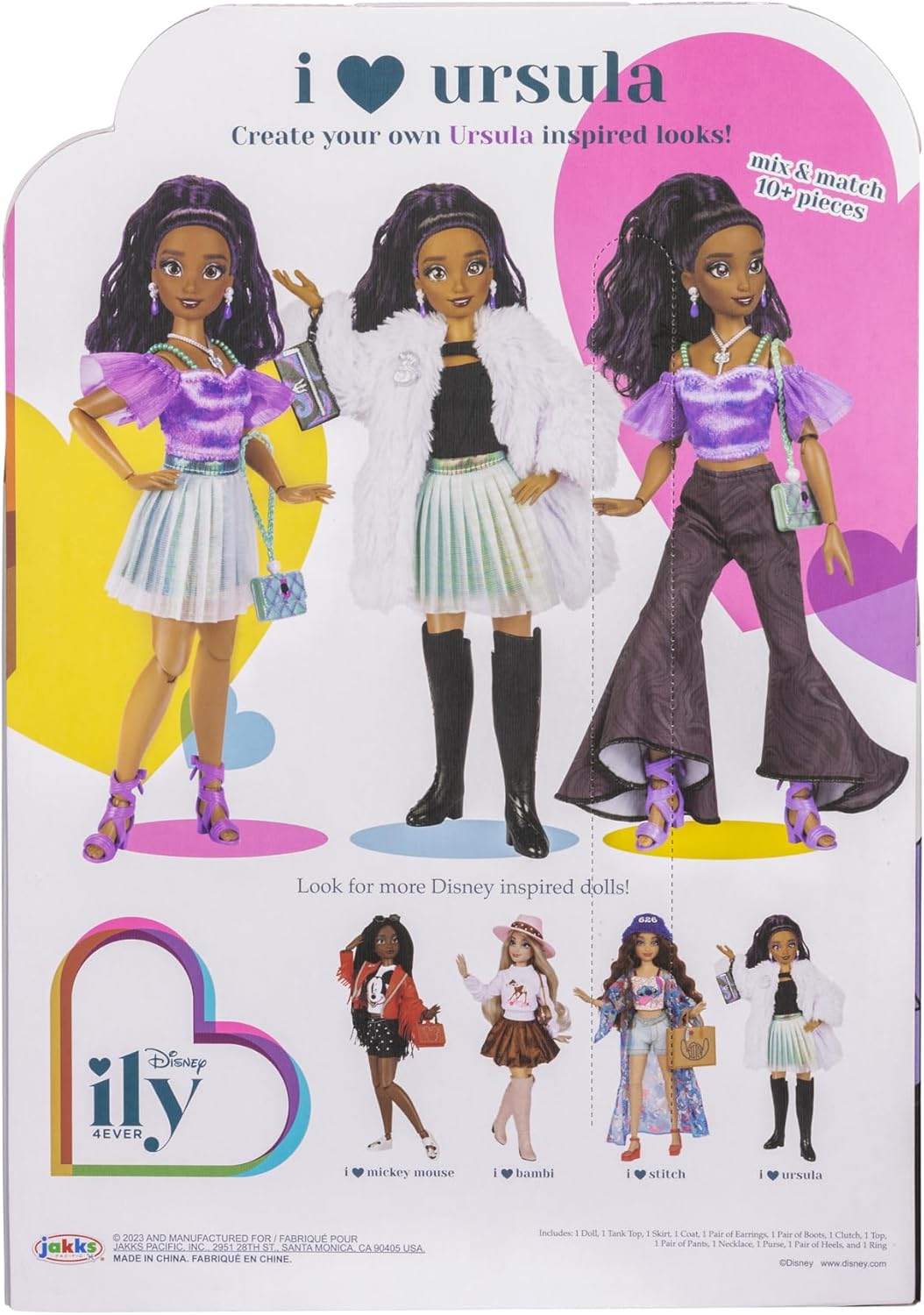 Muñeca Ursula Disney ily 4EVER, 11.5”, 13 articulaciones, 2 outfits