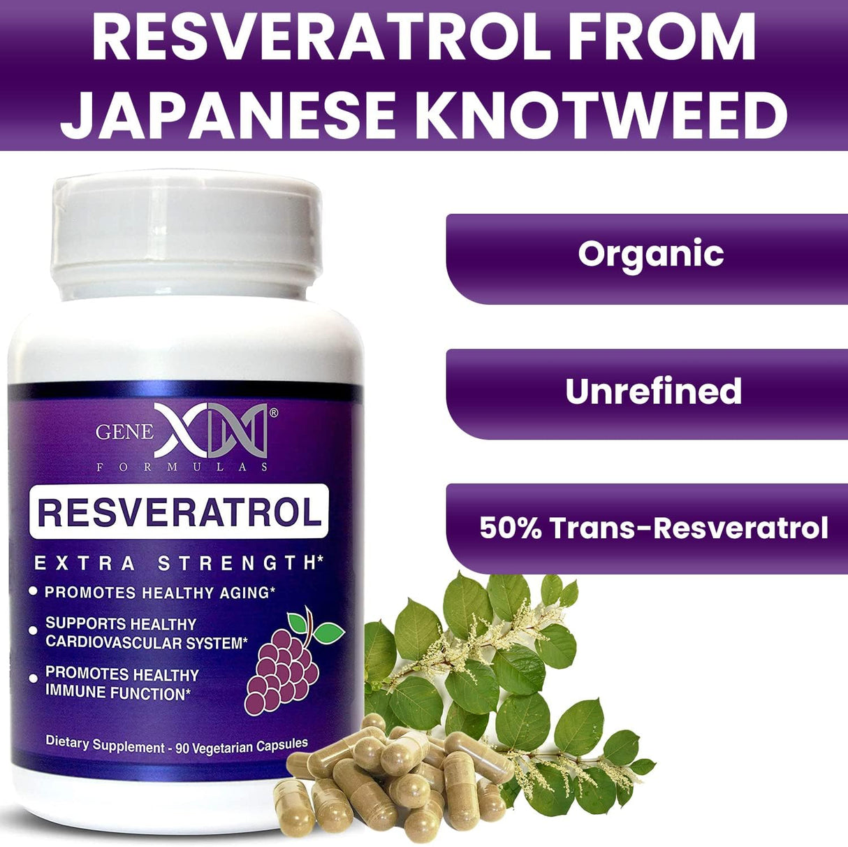 Suplementos Alimenticios Resveratrol con bioperina