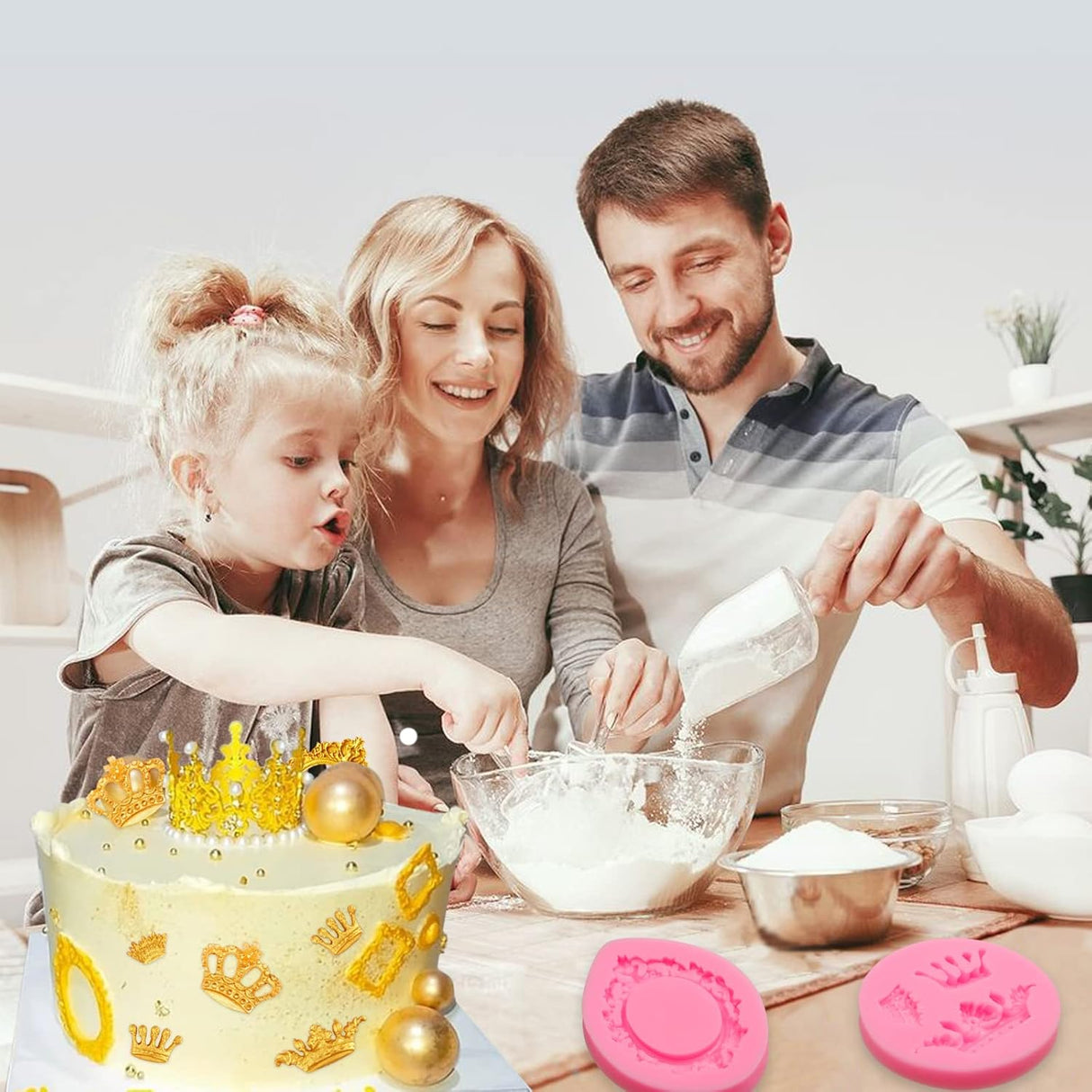 Molde de silicona con marco de espejo 4 piezas ywzbomoldrm