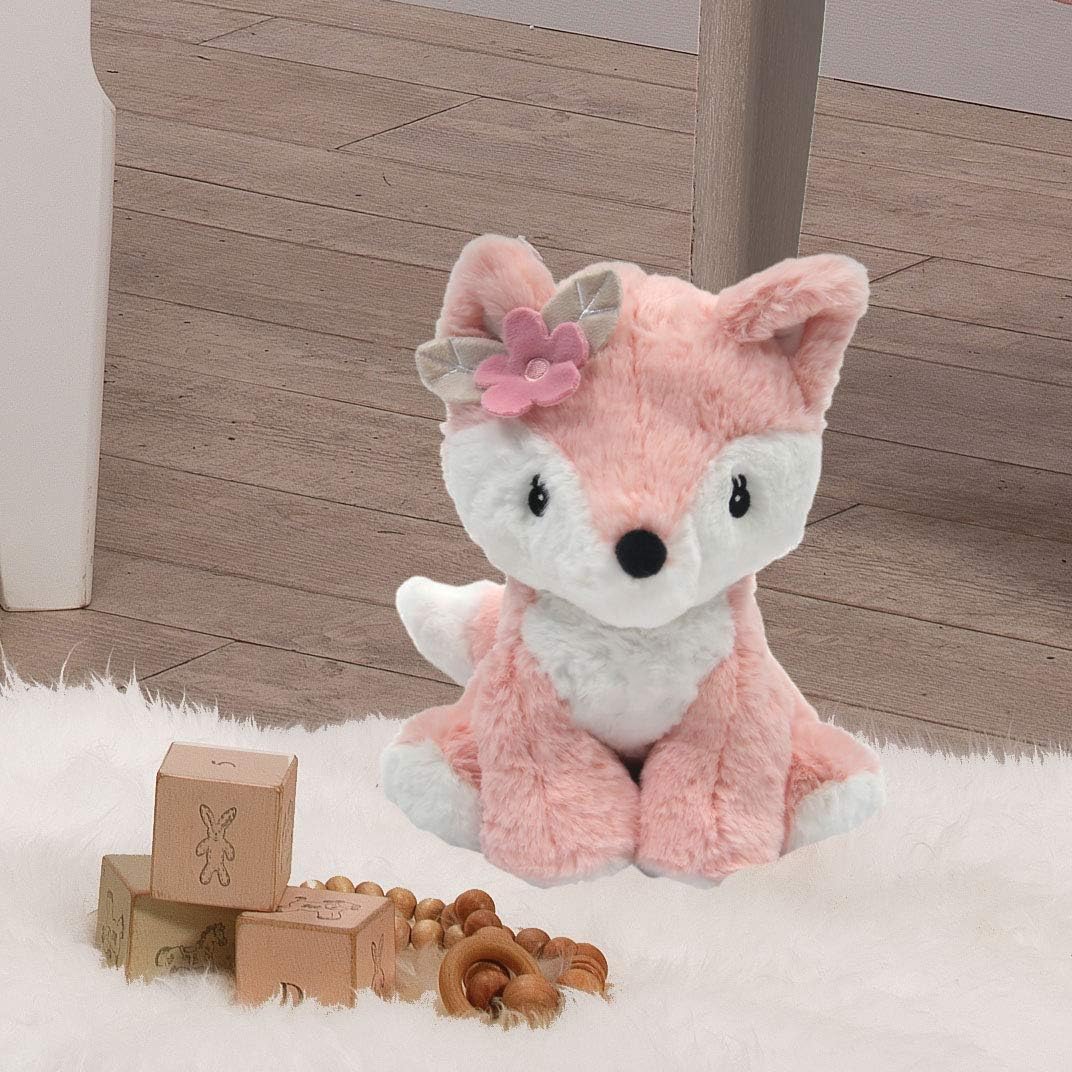 Lambs & Ivy Amistad árbol de peluche rosa bosque zorro de peluche - otoño