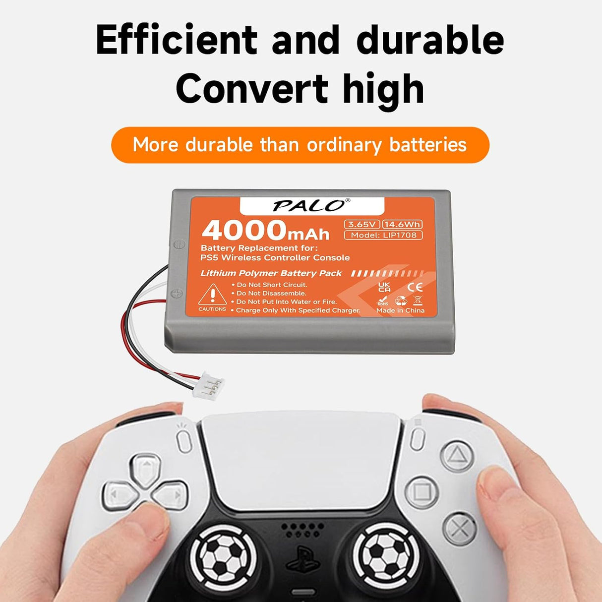 Batería 4000mAh Sony PS5 Dual Sense CFI-ZCT1W 3.65V/14.6Wh