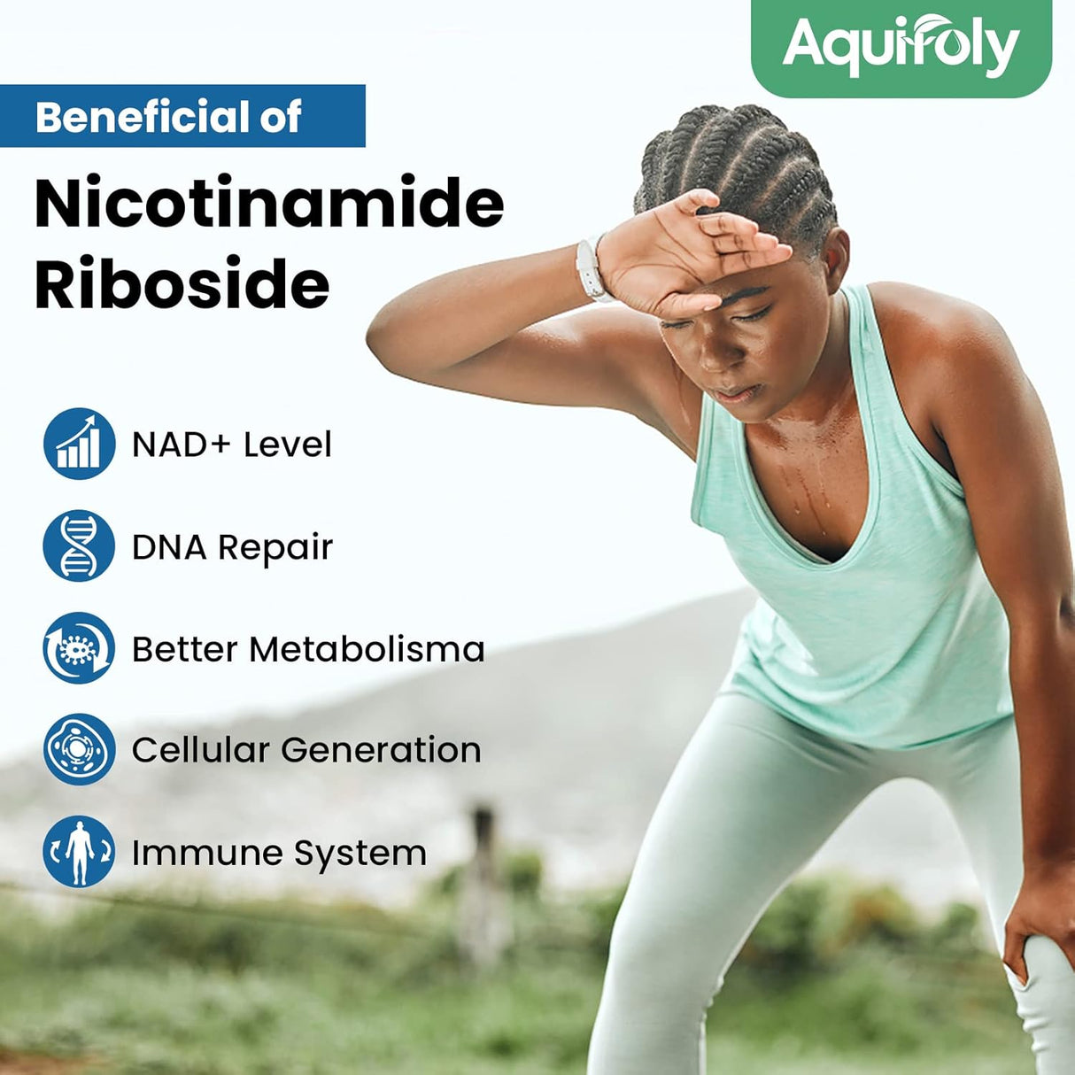 Suplemento liposomal de nicotinamida ribósido de 2000 mg 60u