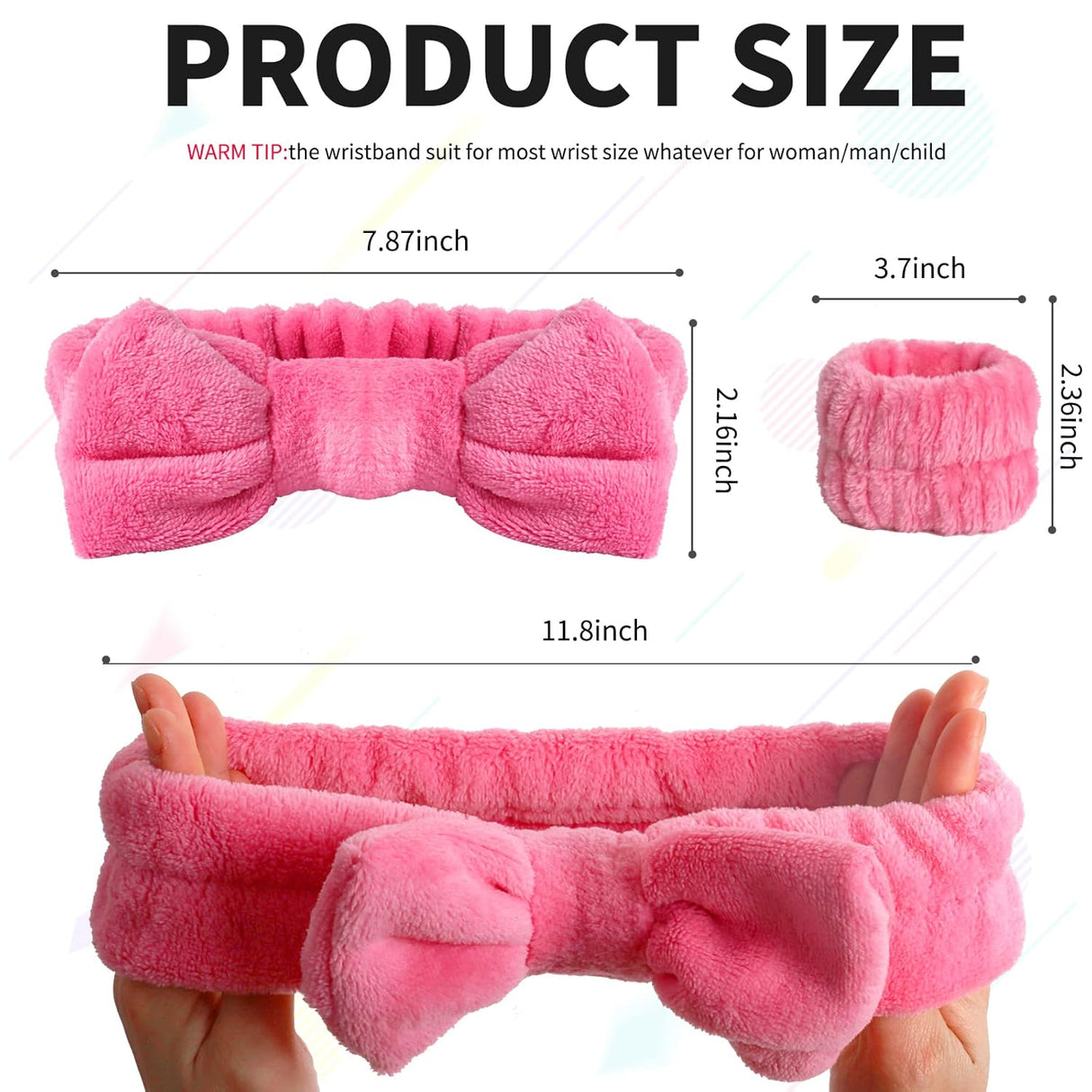 Juego de muñequeras para la cabeza de spa WSYUB