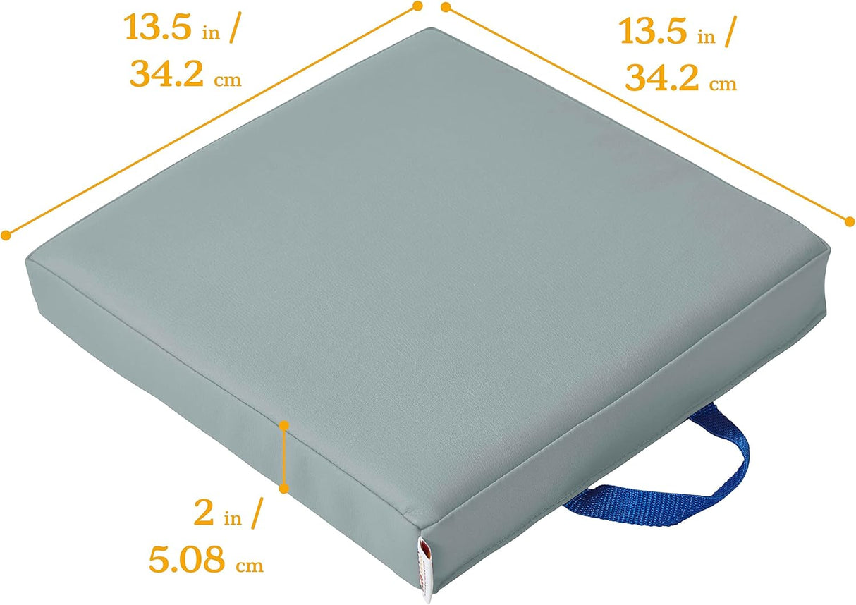 ECR4Kids SoftZone - Cojines de suelo, cuadrados, asientos flexibles, color gris, 6 piezas