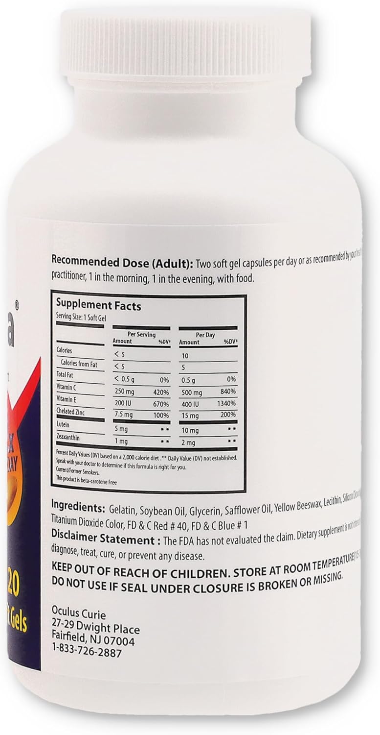 Suplemento Vitaminas para los ojos AREDS2 zeaxantina 2 mg