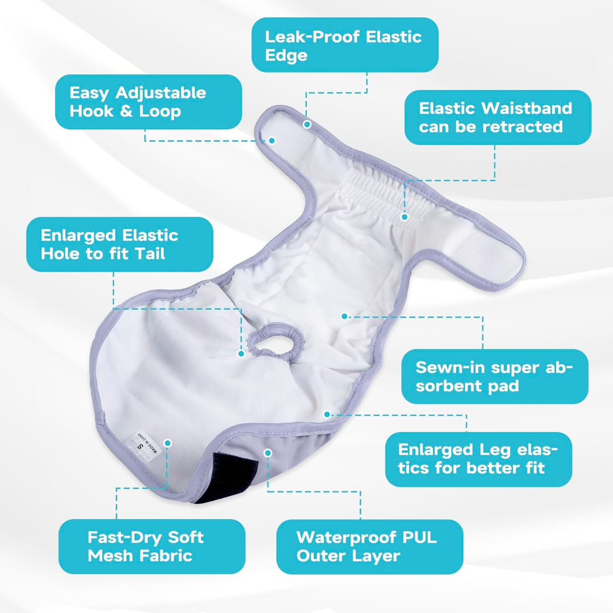 Paw Legend Pañales lavables (3 unidades, XS)