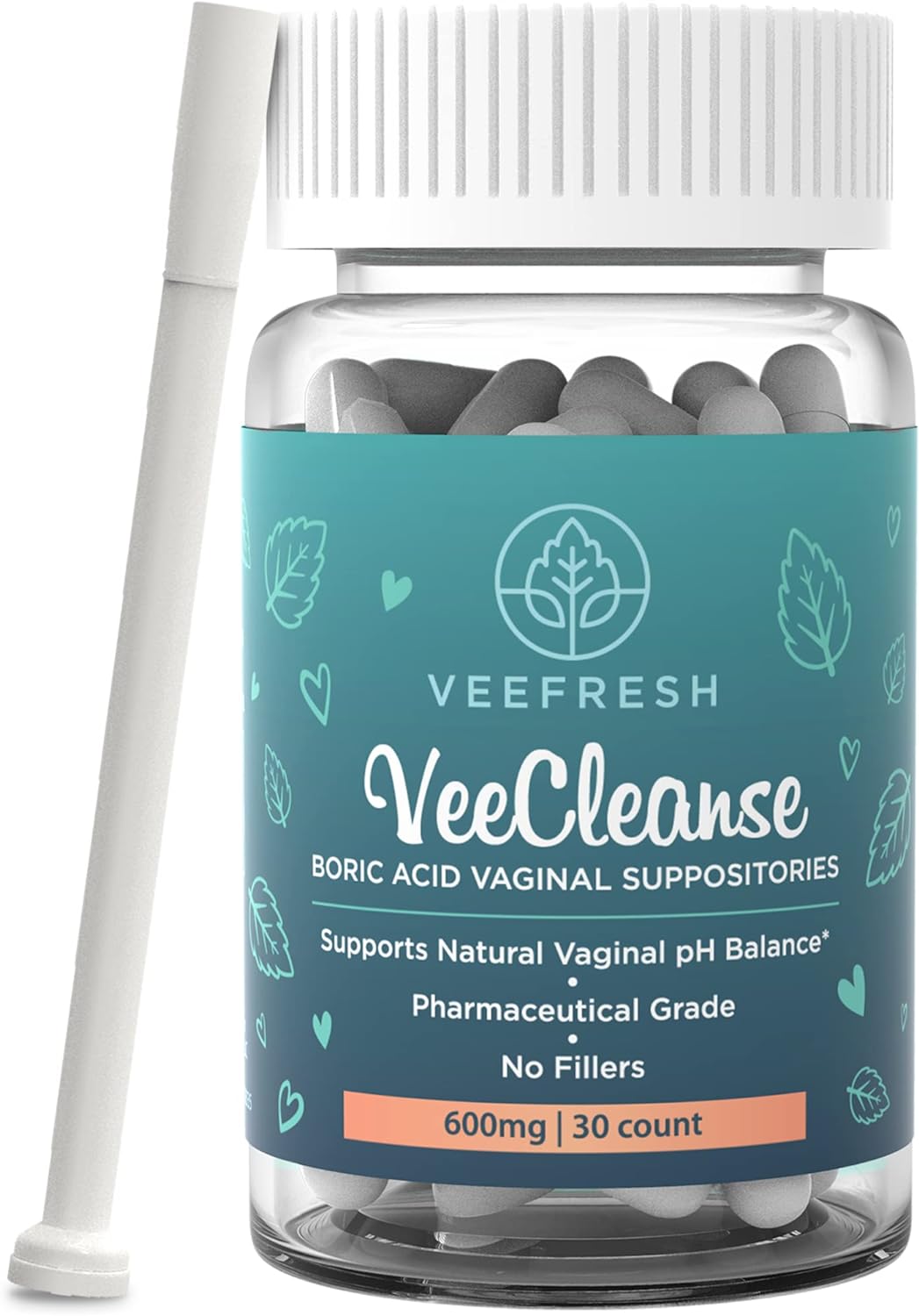 VeeFresh - Supositorios vaginales de ácido bórico VeeCleanse