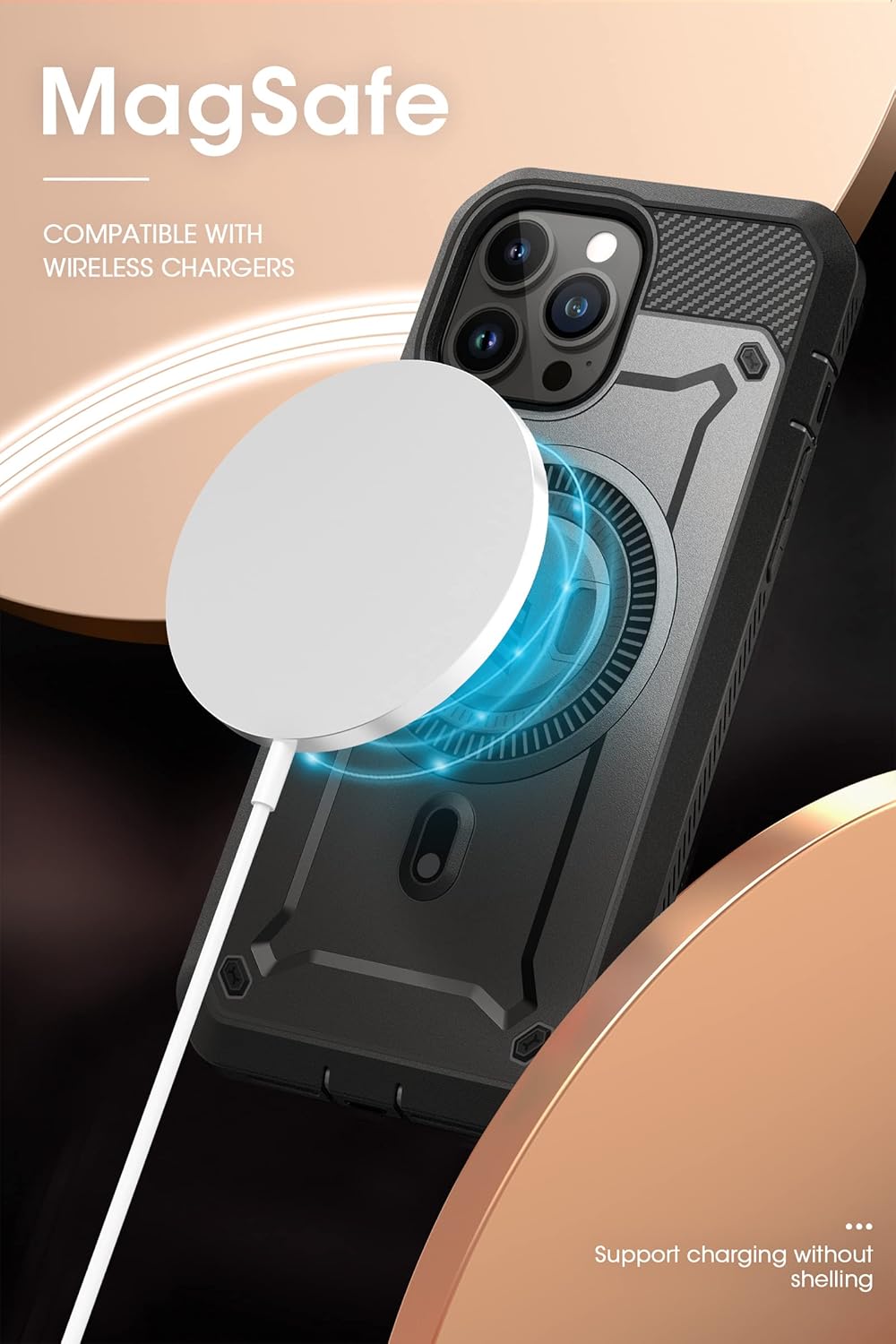 Funda de cuerpo completo con protector de pantalla negro