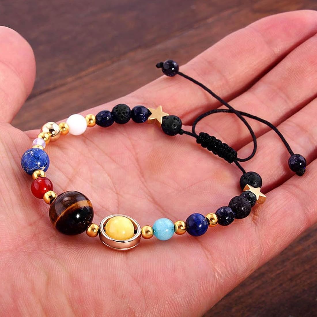 Pulsera ajustable hecha a mano del Sistema Solar -