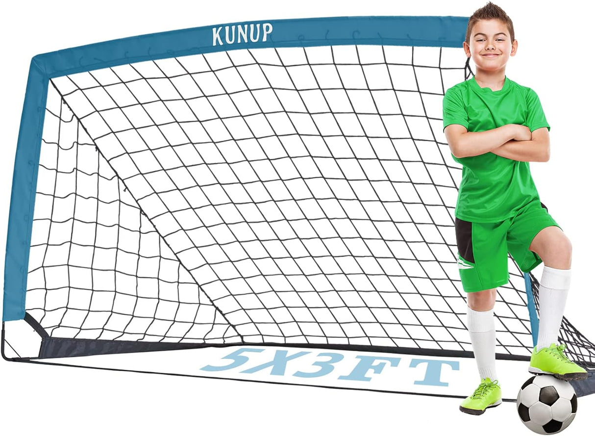 Kunup Portería de fútbol para niños para patio trasero