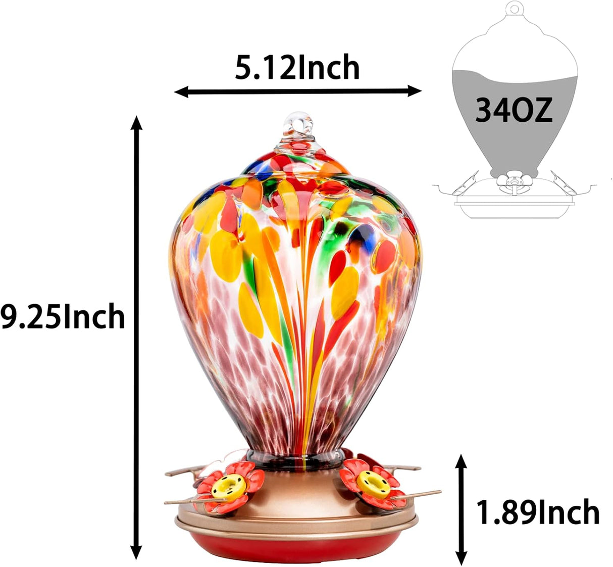 Muse Garden Comederos de colibrí para colgar al aire libre .