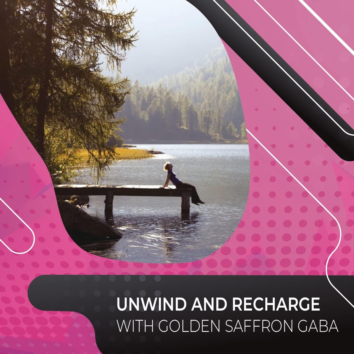 Suplemento GABA + extracto de azafrán y potente sin OMG