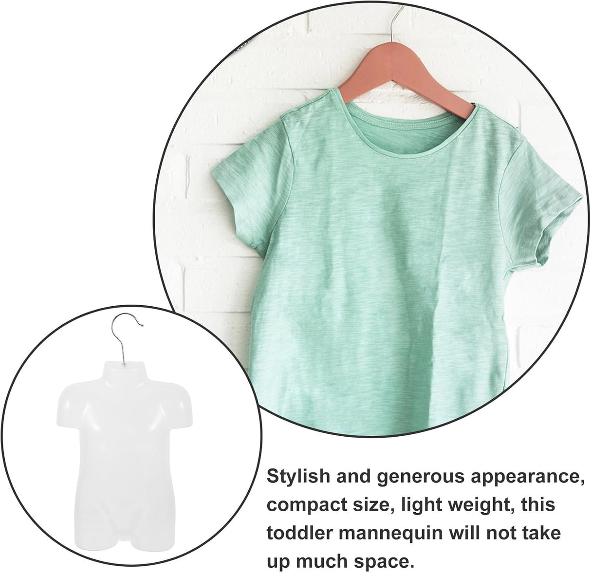 Maniquí Infantil OSALADI 3pcs, Formas de Ropa para Niños