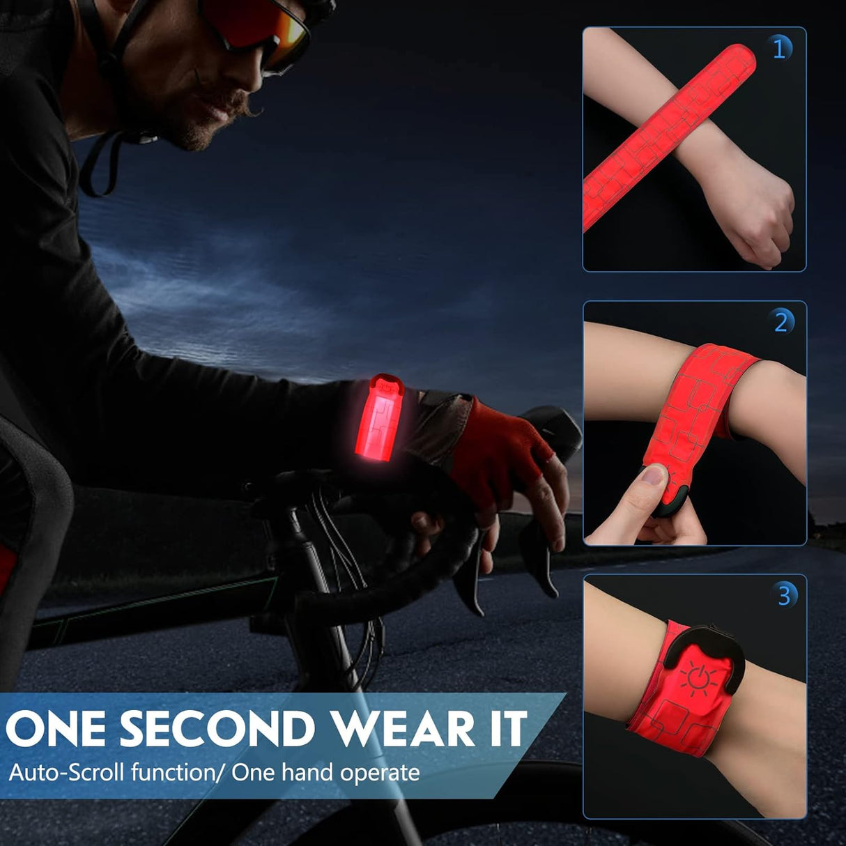 Brazalete LED Recargable para Correr con Alta Visibilidad