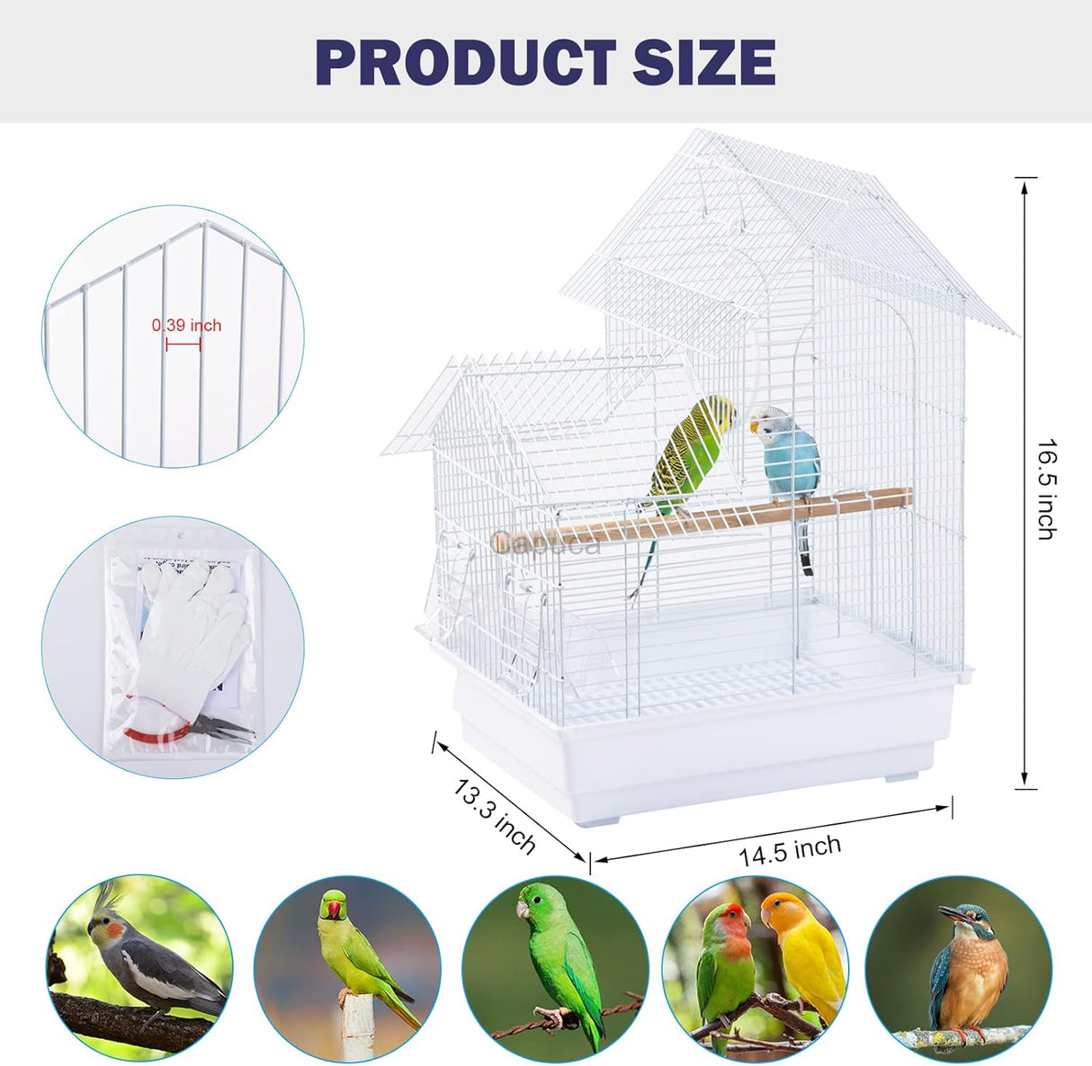 Jaula de viaje para pájaros pequeños ideal para aves