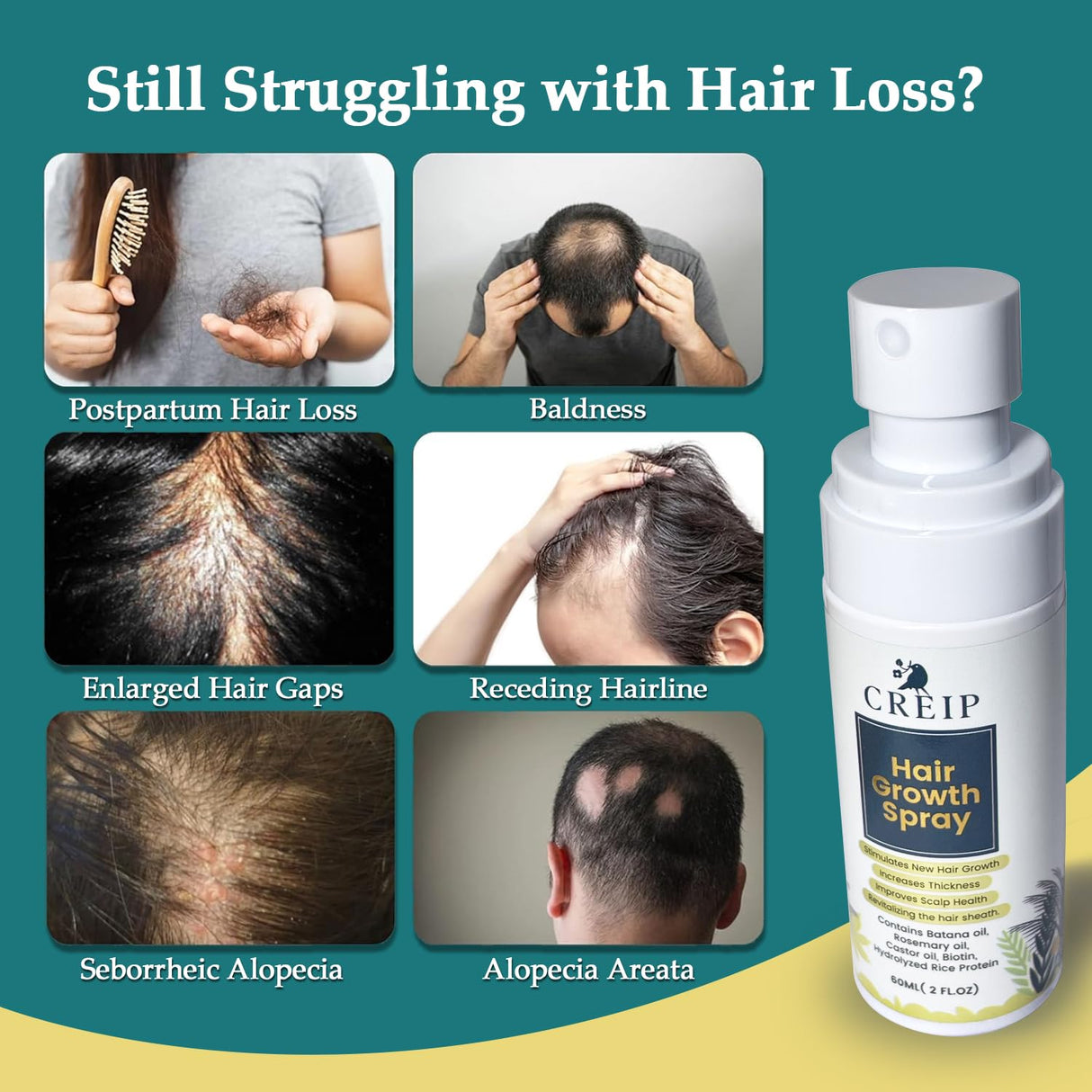 Spray Aceite Crecimiento Natural Batana Romero Biotin 2 FL OZ