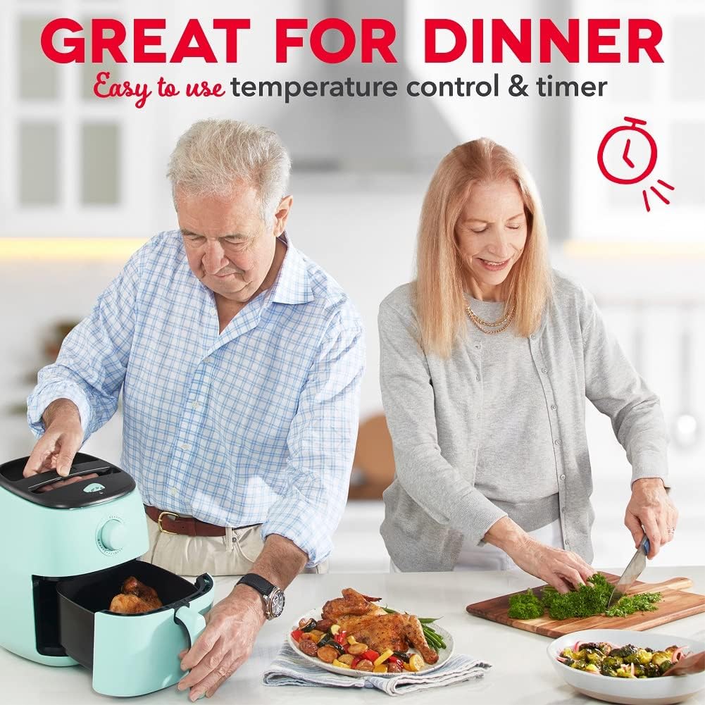 Freidora de aire DASH Tasti-Crisp 2.6 Qt, compacta, 1000W