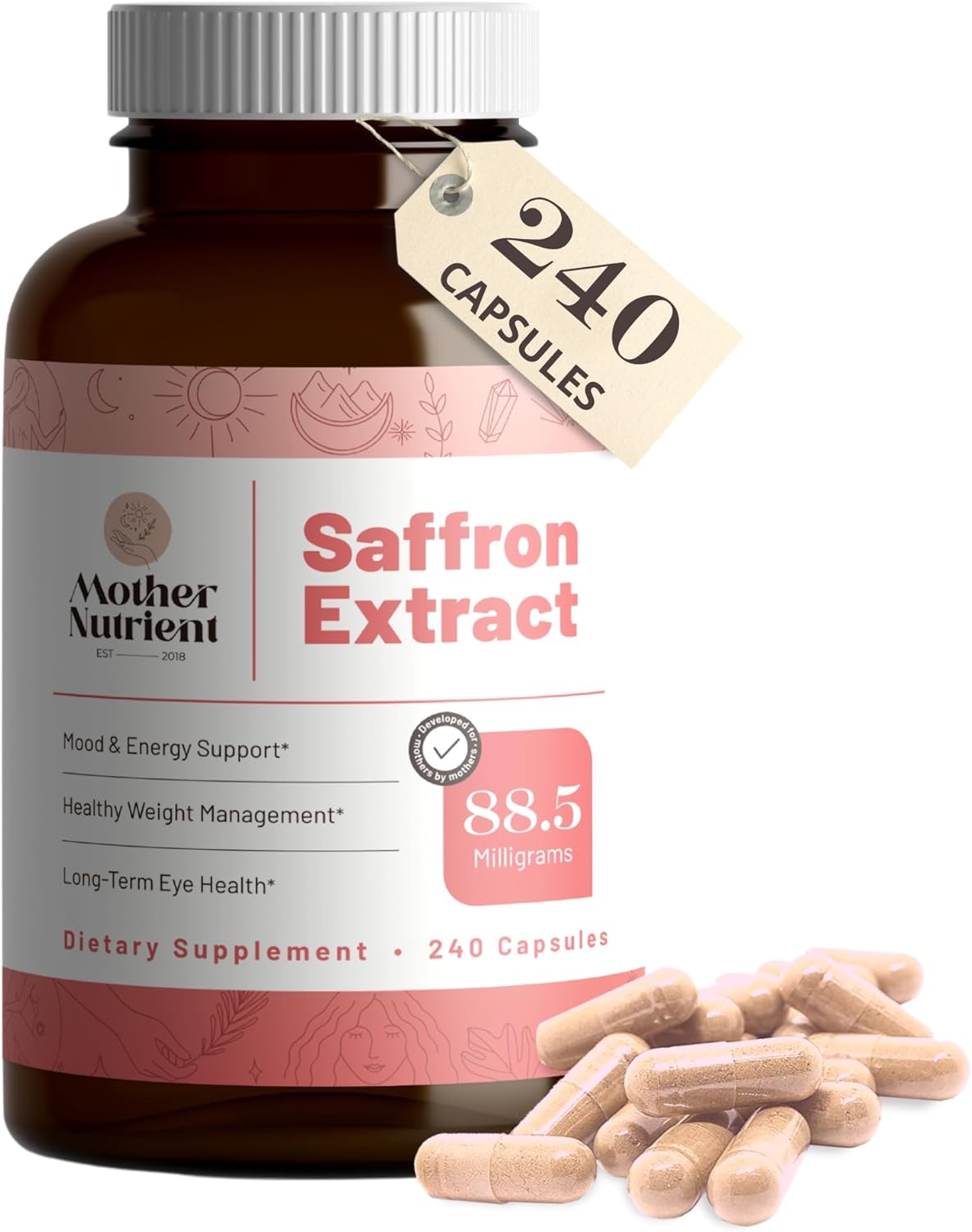 Suplemento de Extracto de Azafrán - Mother Nutrient 240 Caps