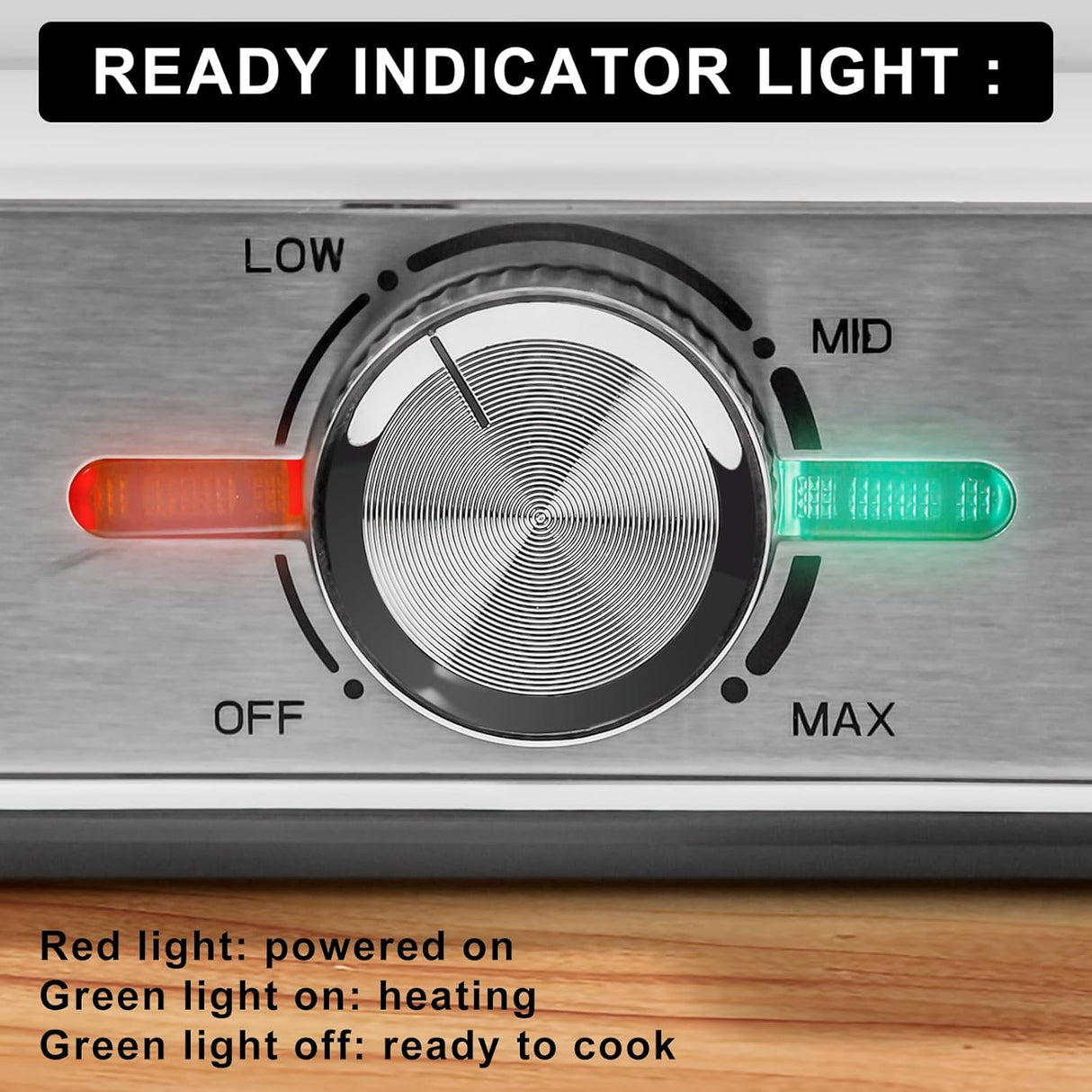 Máquina de Waffles 2 Rebanadas, Antidesbordamiento, 1200W