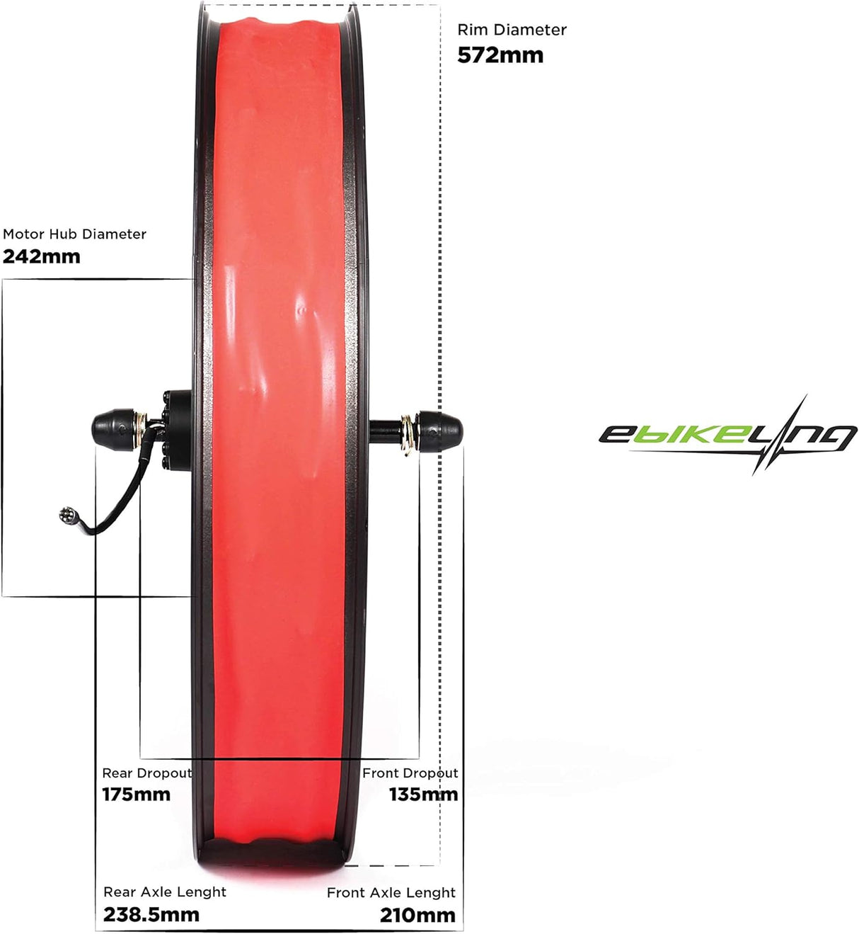 Kit de Conversión EBIKELING 1500W para Bicicleta Eléctrica 26