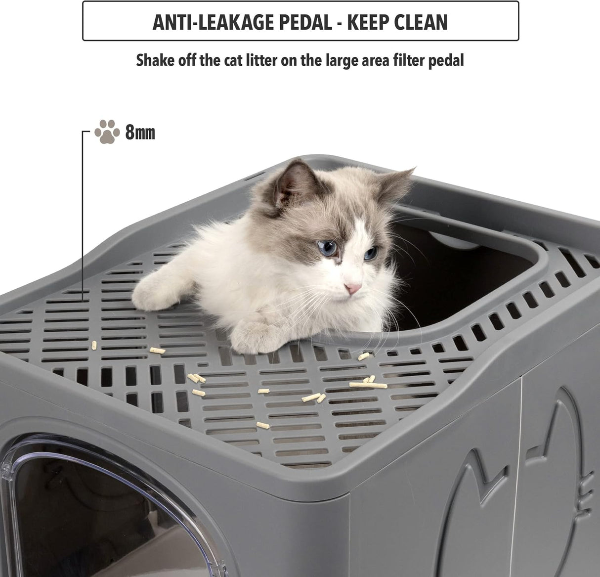 Caja de arena cubierta para gatos de interior Pet Prime