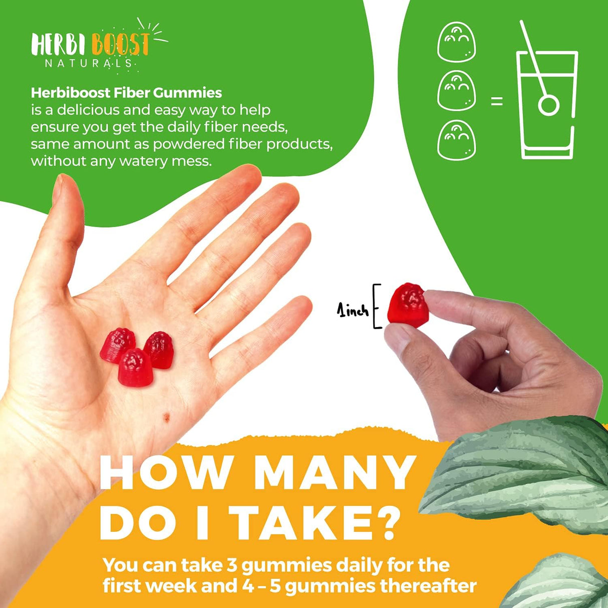 Suplementos soluble de gomita vegana con inulina