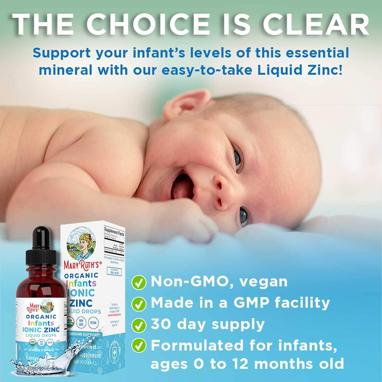 Suplemento Zinc iónico líquido infantil con glicerina 2 oz