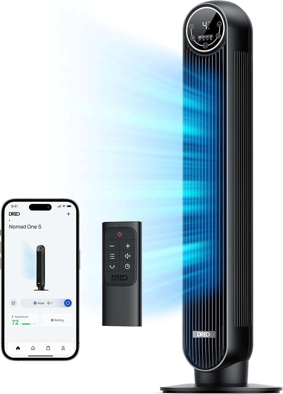 Ventilador de Torre Dreo, Oscilante, Silencioso, Control Remoto