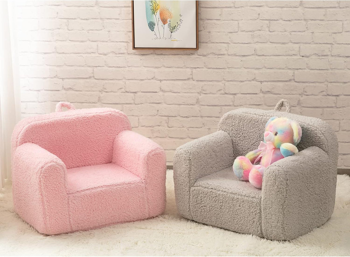 sofá de lectura Sherpa individual, color gris.ALIMORDEN