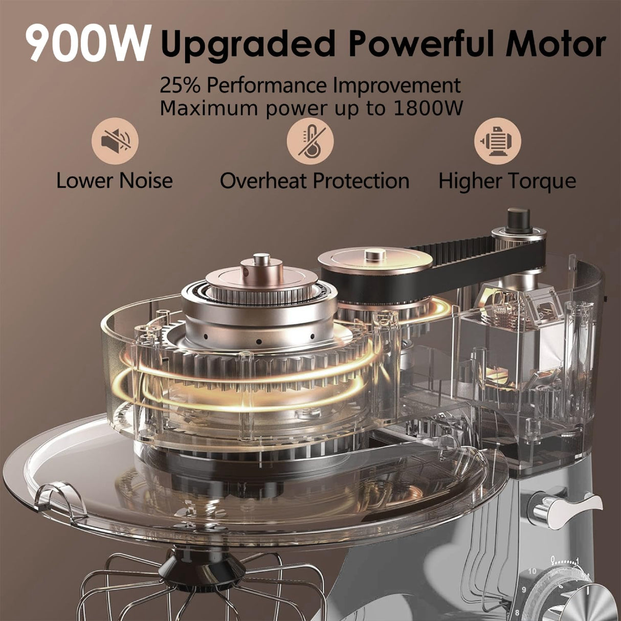 Batidora de Cocina Kitchen in the Box, 900W, 8.5QT, 10 Velocidades