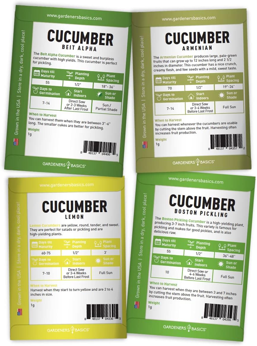 Semillas de Pepino para Plantar al Aire Libre - Variedad 8