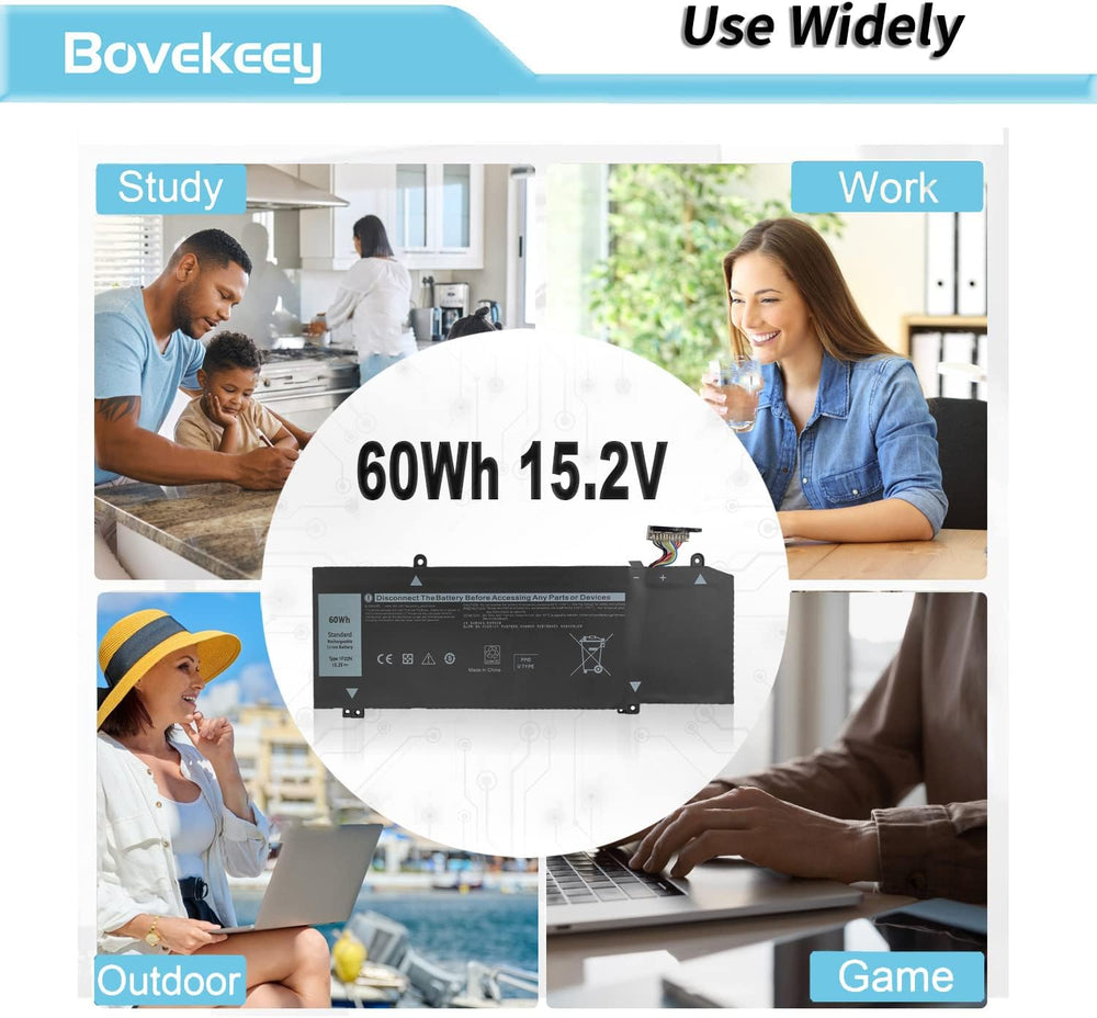 Batería 1F22N 60Wh 15.2V para Dell Alienware M15 M17 R1 G7