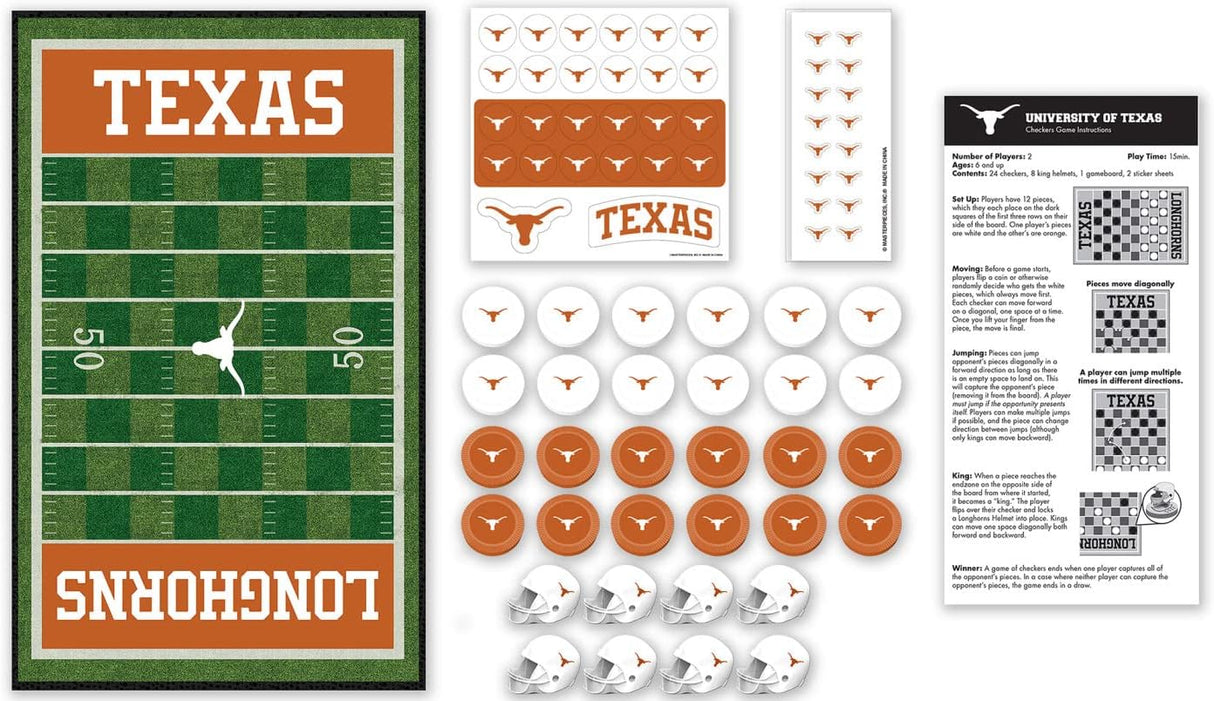 Juego de Mesa MasterPieces - Damas NCAA Texas Longhorns
