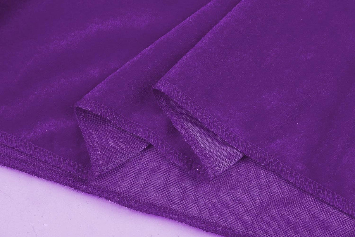 Disfraces de terciopelo con capucha morada talla M