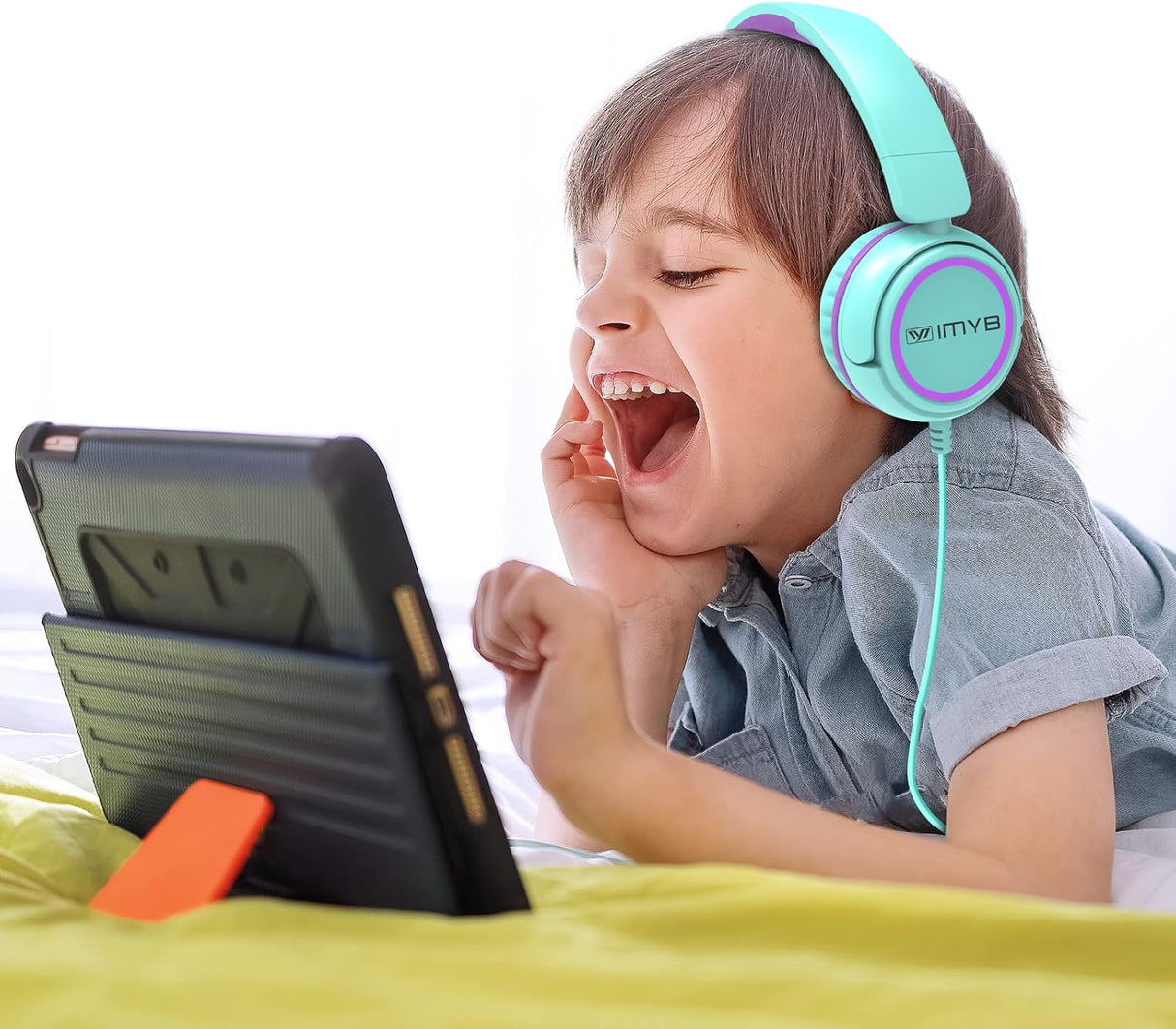 Auriculares V1 Kids, plegables, ajustables, 3.5mm, para niños