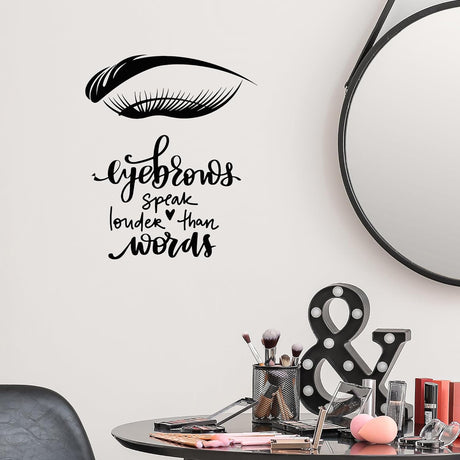 Vinilo Decorativo Pestañas y Cejas Belleza Salón g2956